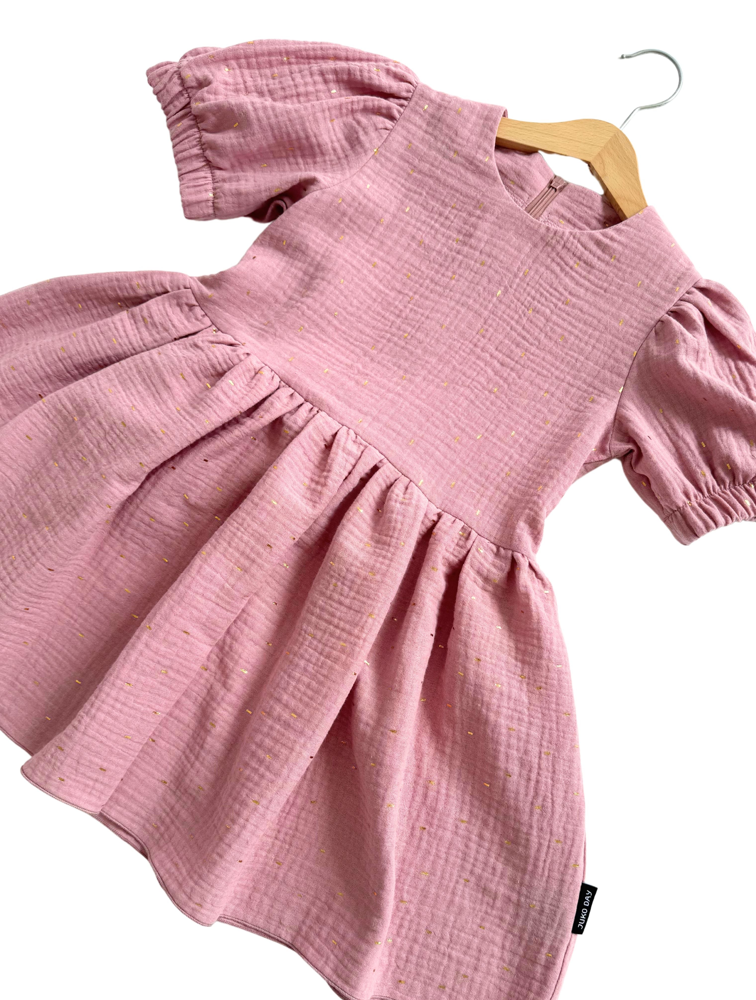 Vaikiška vasarinė muslino suknelė "Shiny dress"