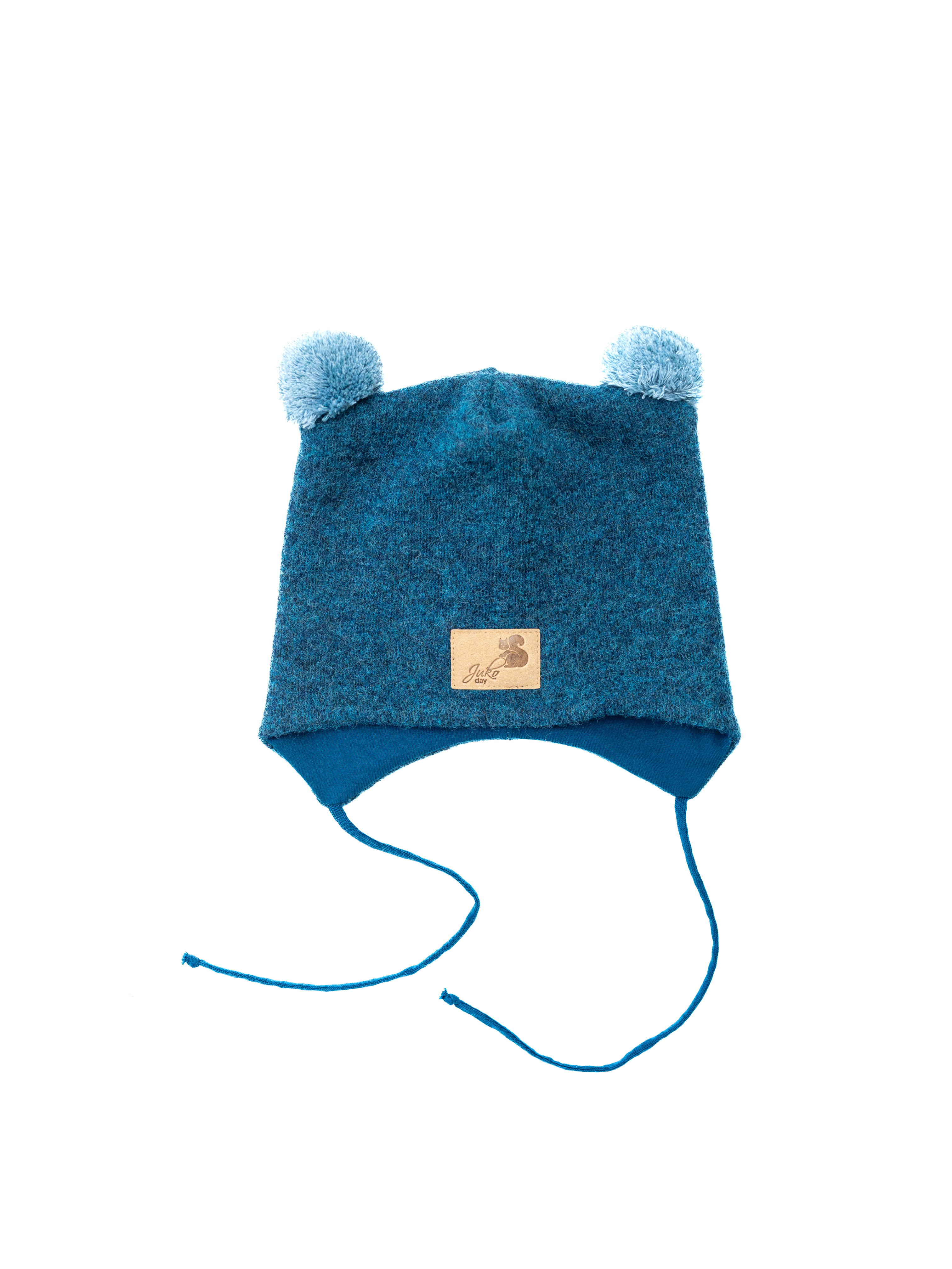 Vaikiška žieminė kepurė su vilna ir dviem siūliniais bumbulais - Jukoday