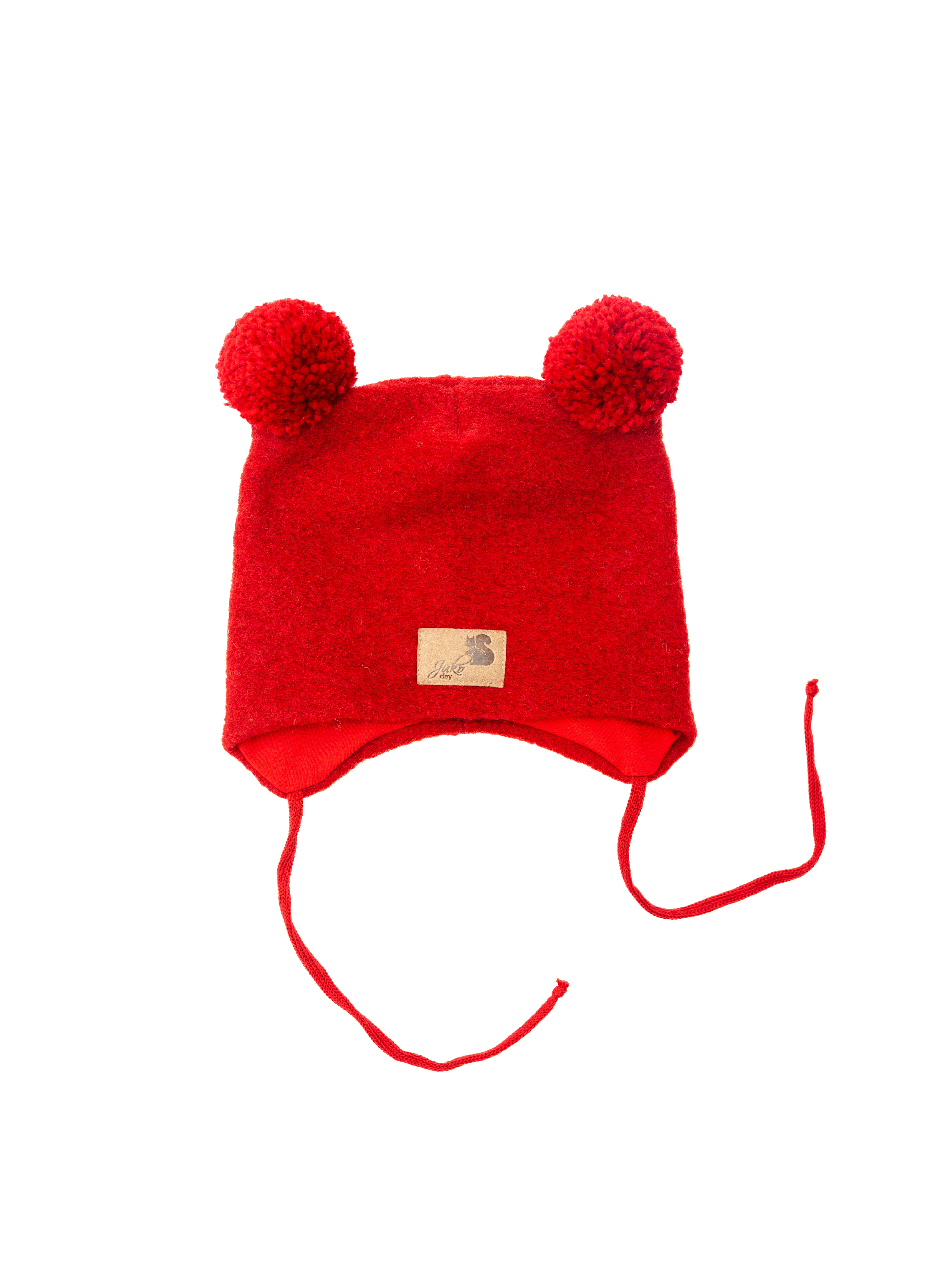 Vaikiška žieminė kepurė su vilna ir dviem siūliniais bumbulais - Jukoday