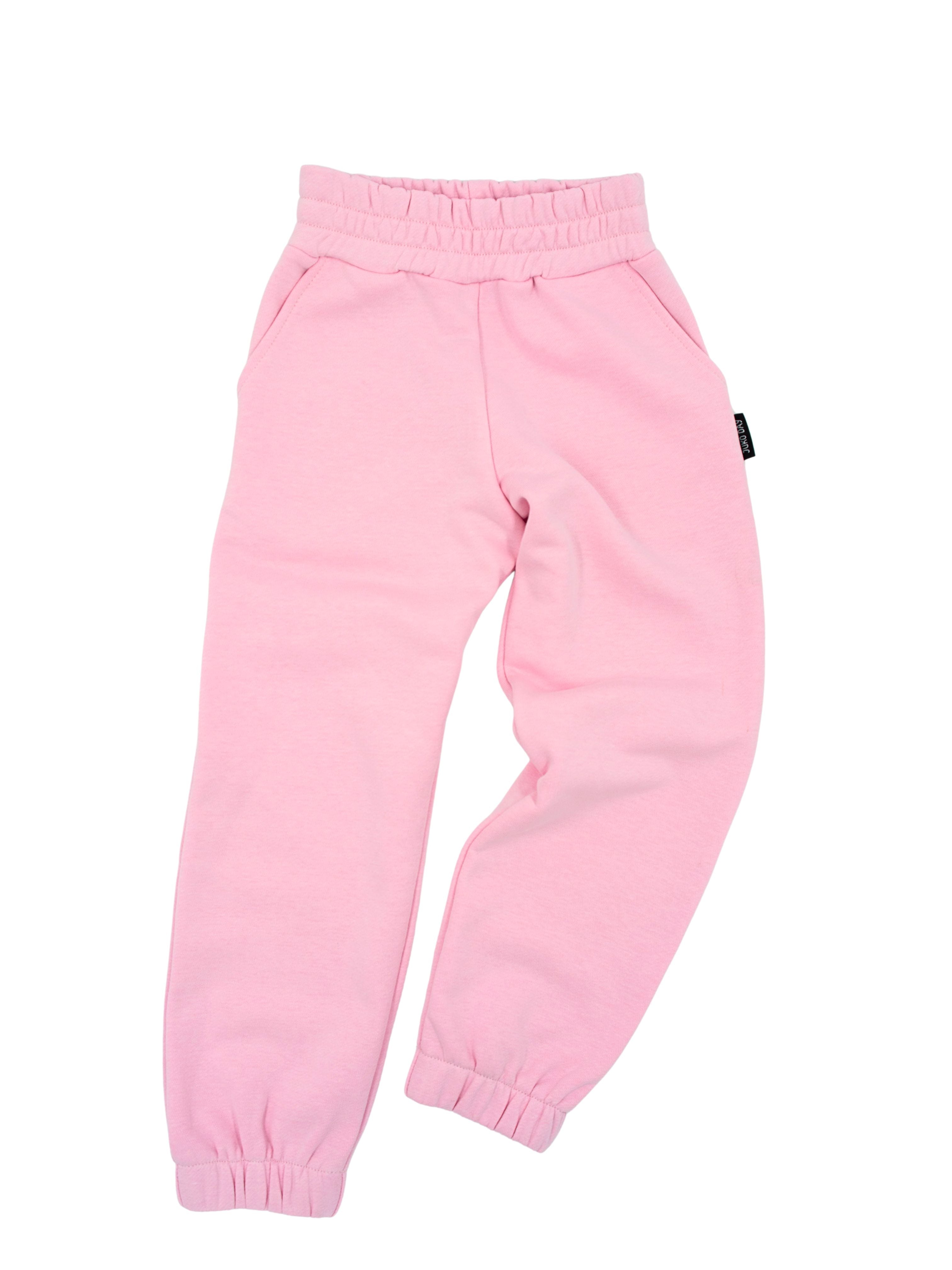 Baby pink spalvos kelnės be pūkelio