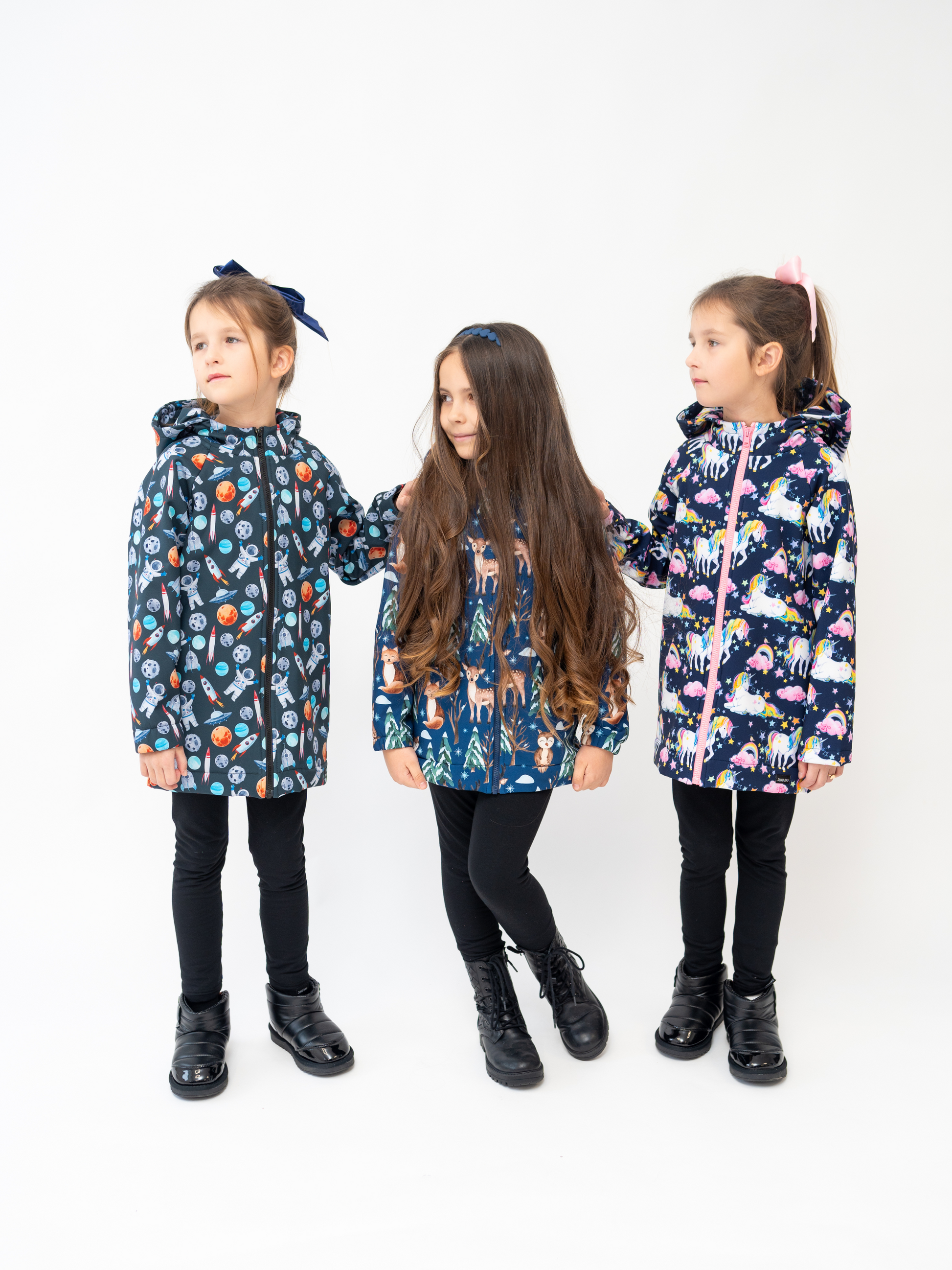 Vaikiškas pavasarinis / rudeninis lietpaltis "Kosmonautai" - Jukoday