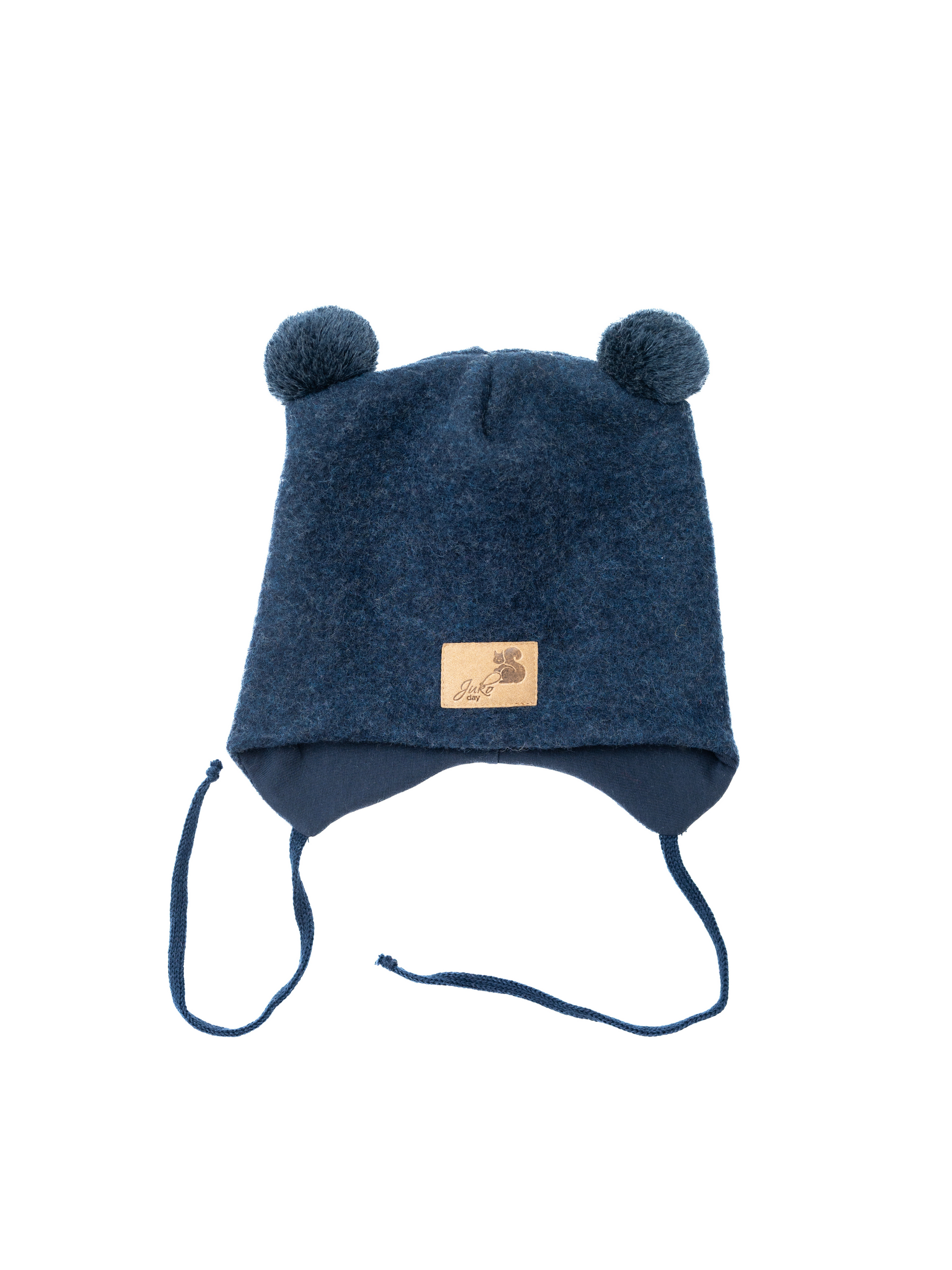 Vaikiška žieminė kepurė su vilna ir dviem siūliniais bumbulais - Jukoday