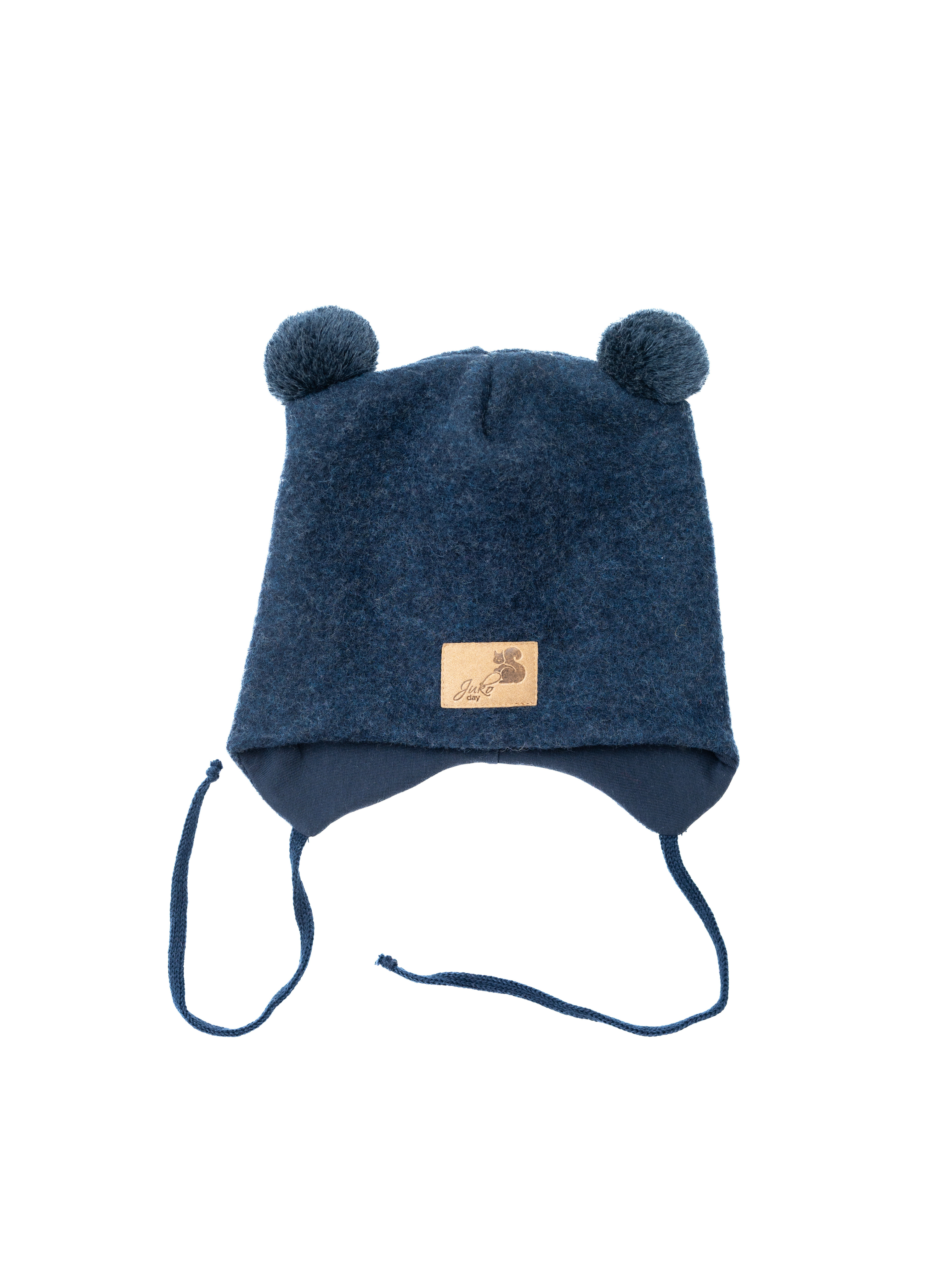 Vaikiška žieminė kepurė su vilna ir dviem siūliniais bumbulais - Jukoday