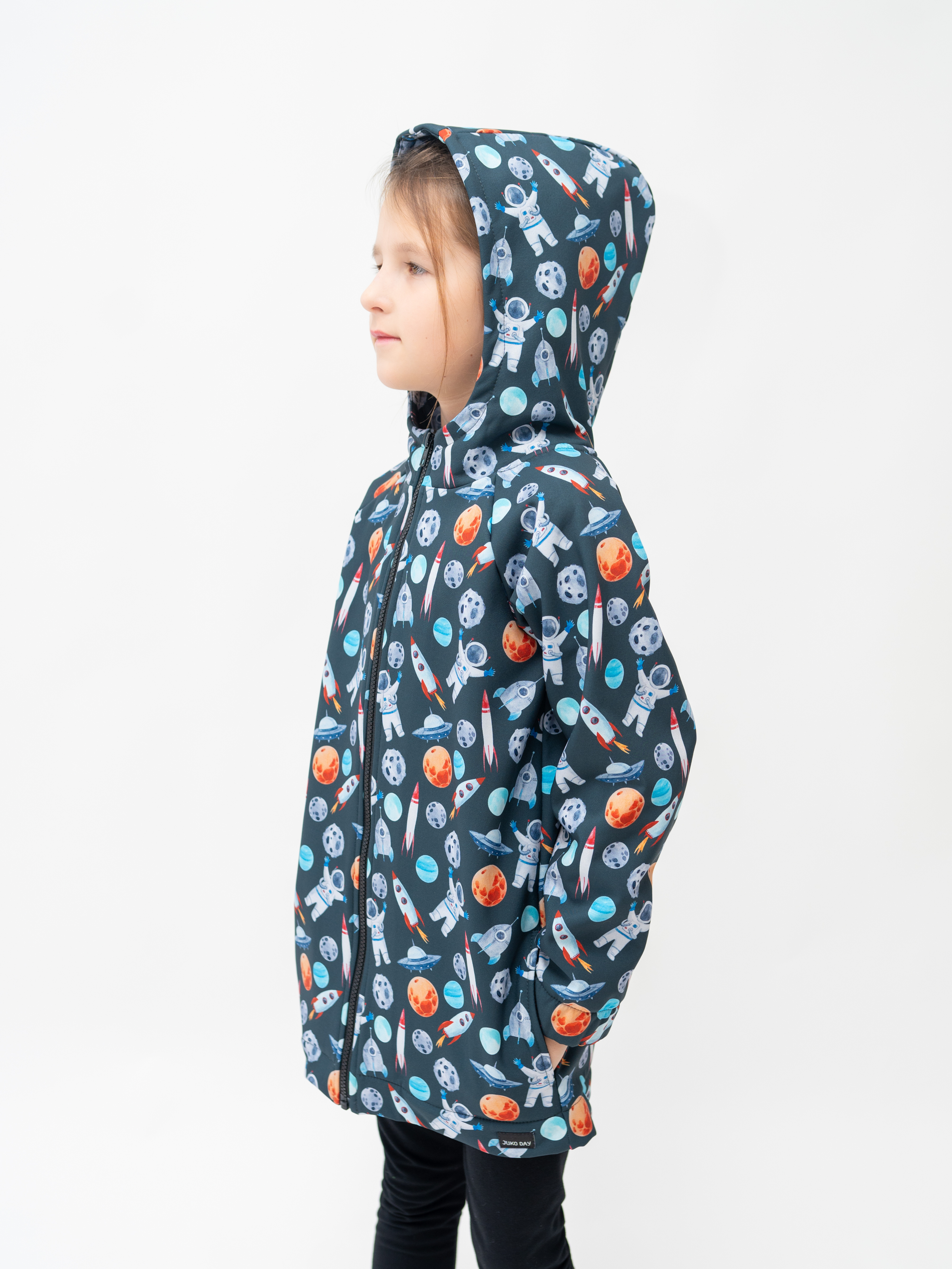 Vaikiškas pavasarinis / rudeninis lietpaltis "Kosmonautai" - Jukoday