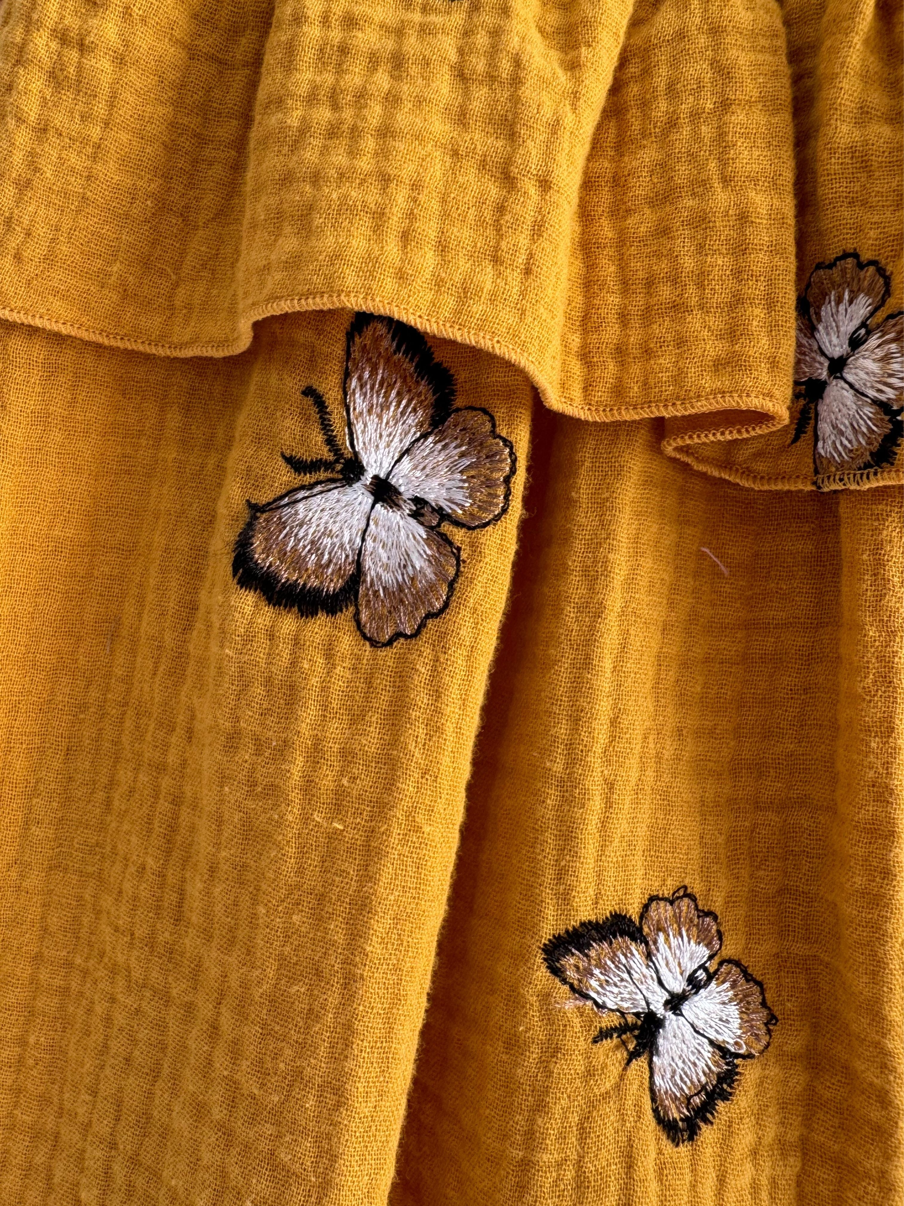 Vaikiška vasarinė muslino suknelė "Sunny evening"