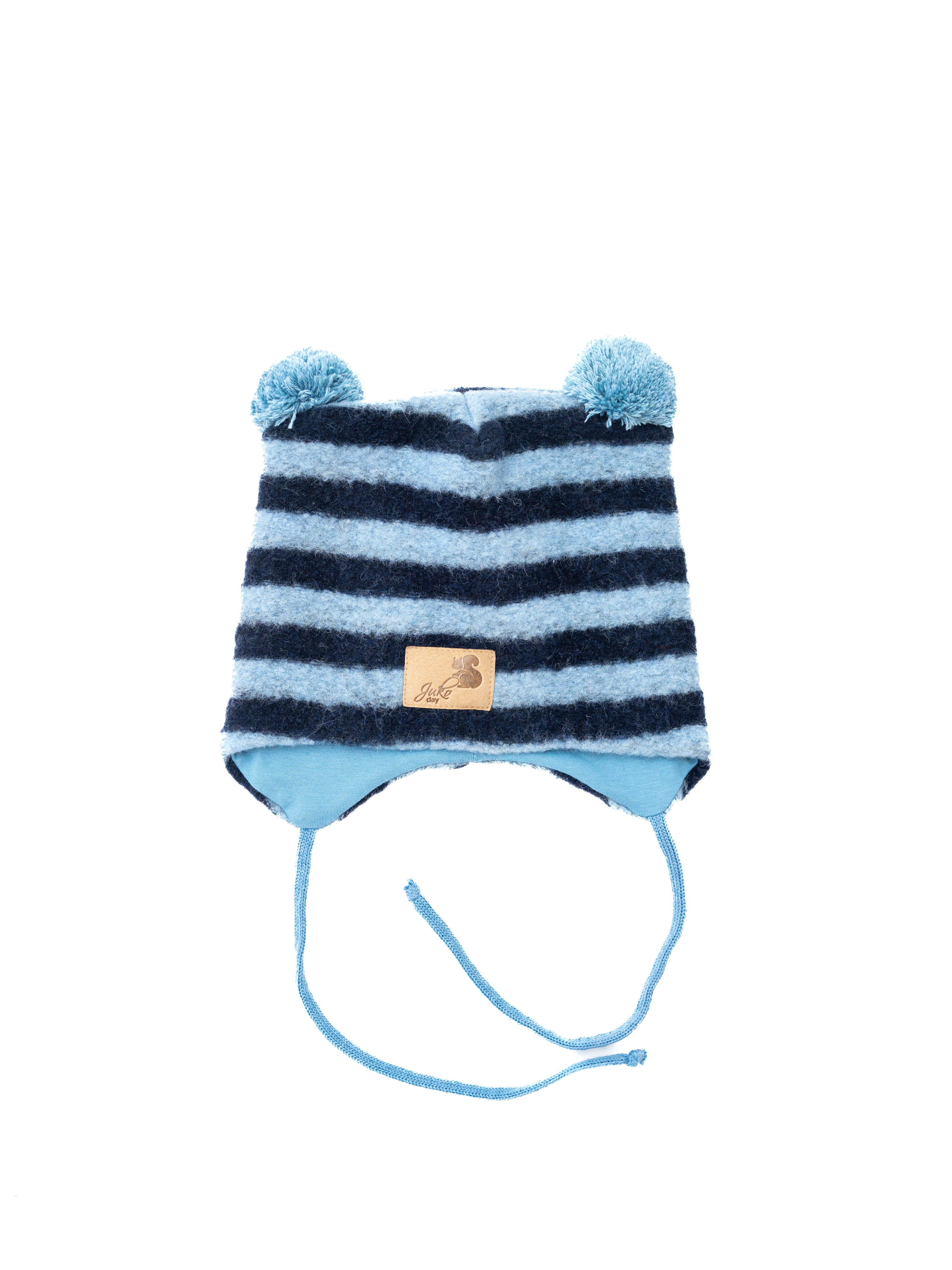 Vaikiška žieminė kepurė su vilna ir dviem siūliniais bumbulais - Jukoday