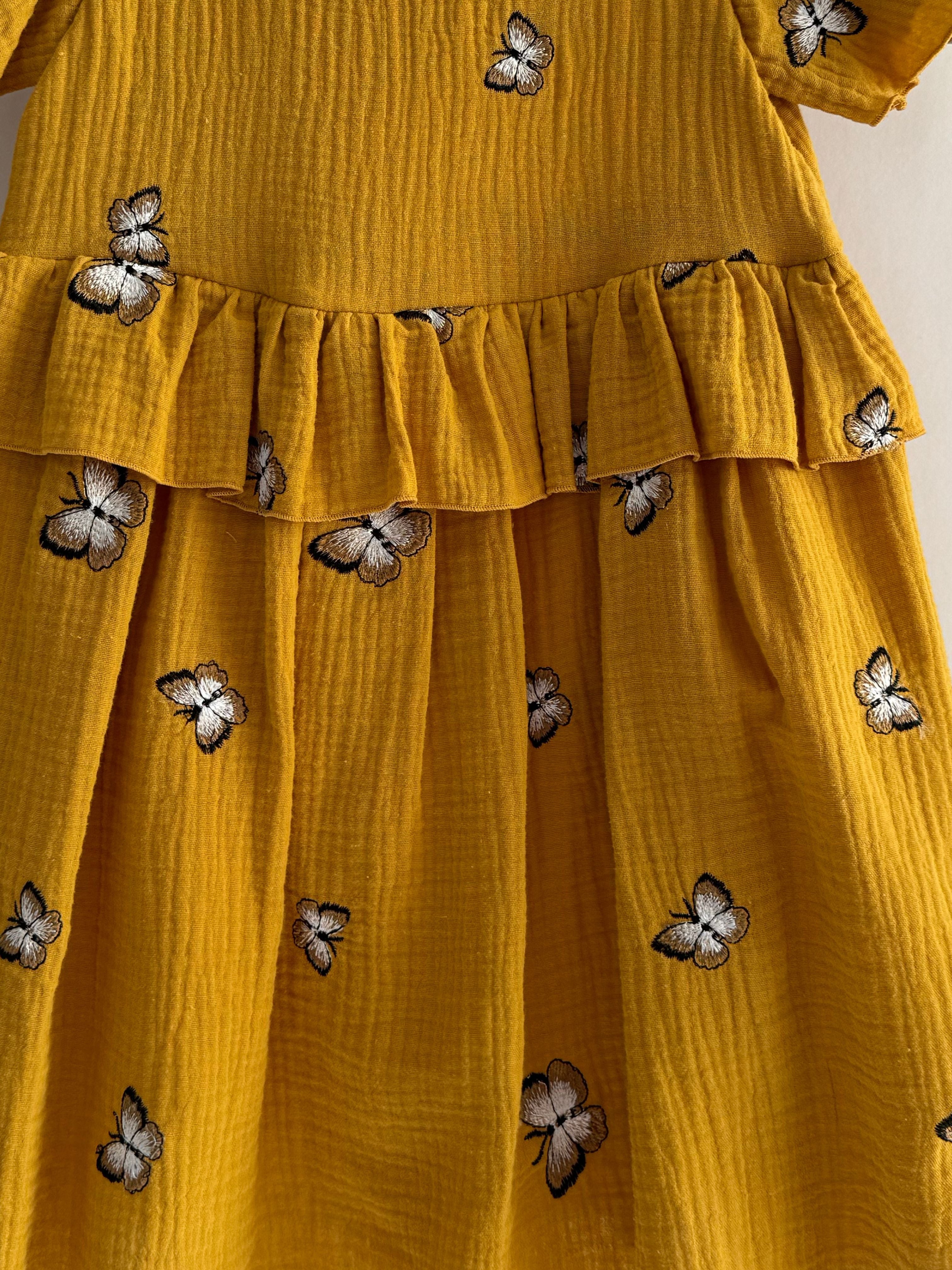 Vaikiška vasarinė muslino suknelė "Sunny evening"