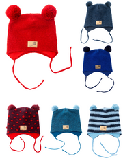 Vaikiška žieminė kepurė su vilna ir dviem siūliniais bumbulais - Jukoday