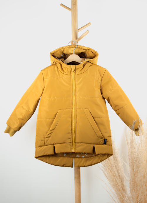 Rudeninė - pavasarinė vaikiška striukė "Garstyčių spalvos"