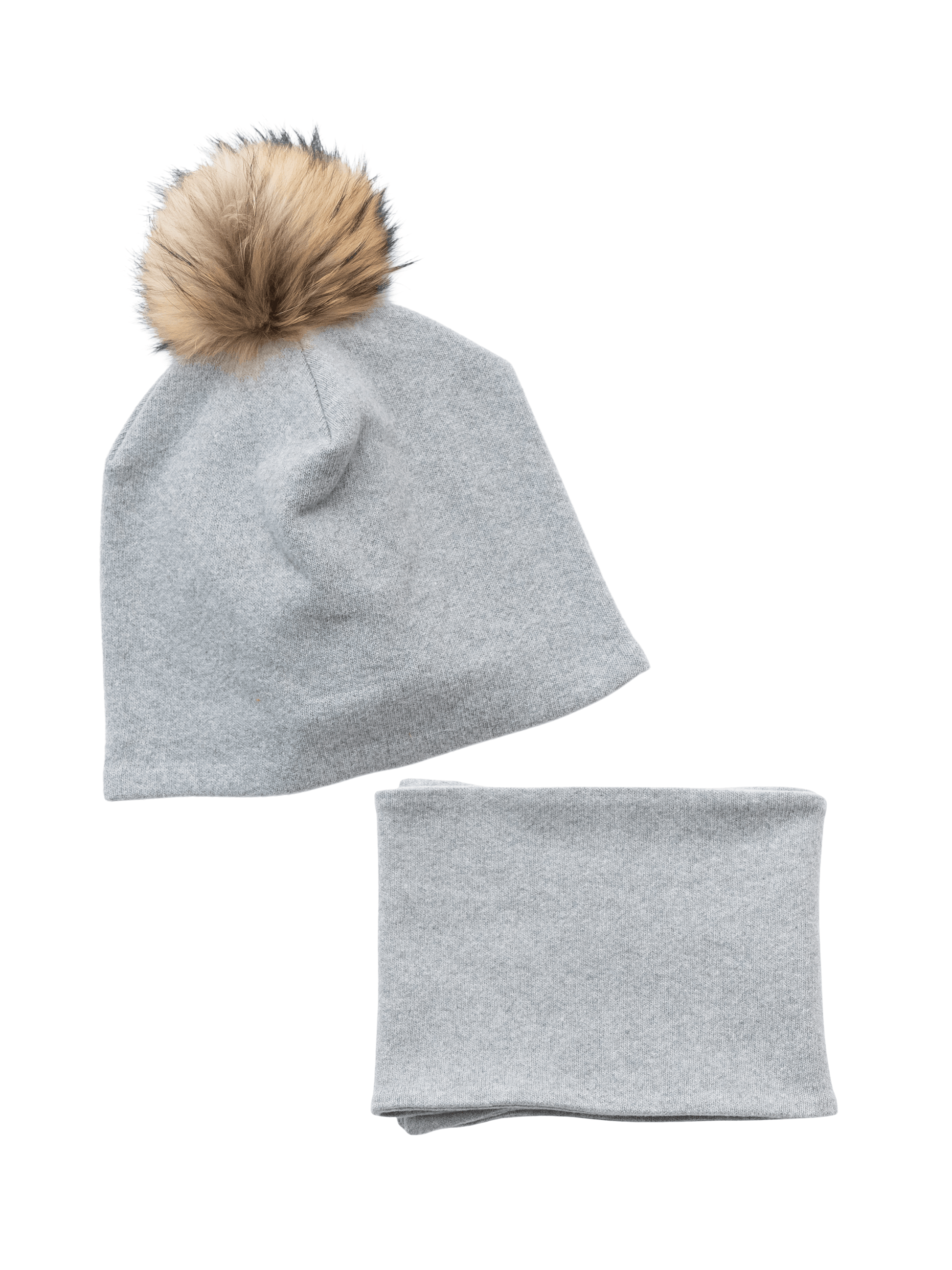 Žieminės kepurės su bumbulu ir šaliko komplektas suaugusiems - Jukoday