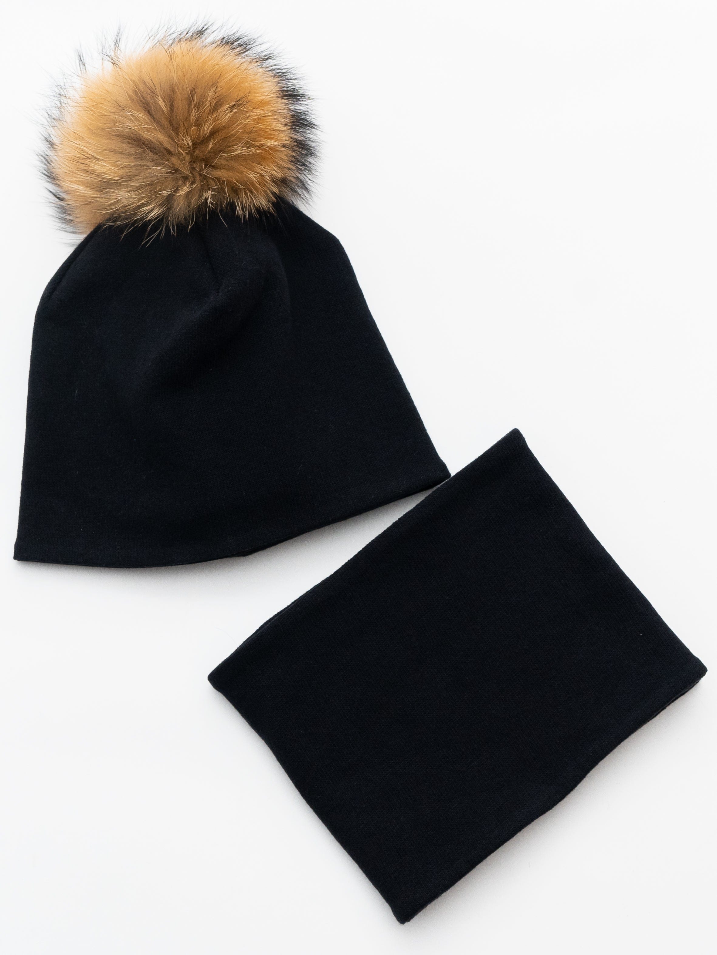 Žieminės kepurės su bumbulu ir šaliko komplektas suaugusiems - Jukoday