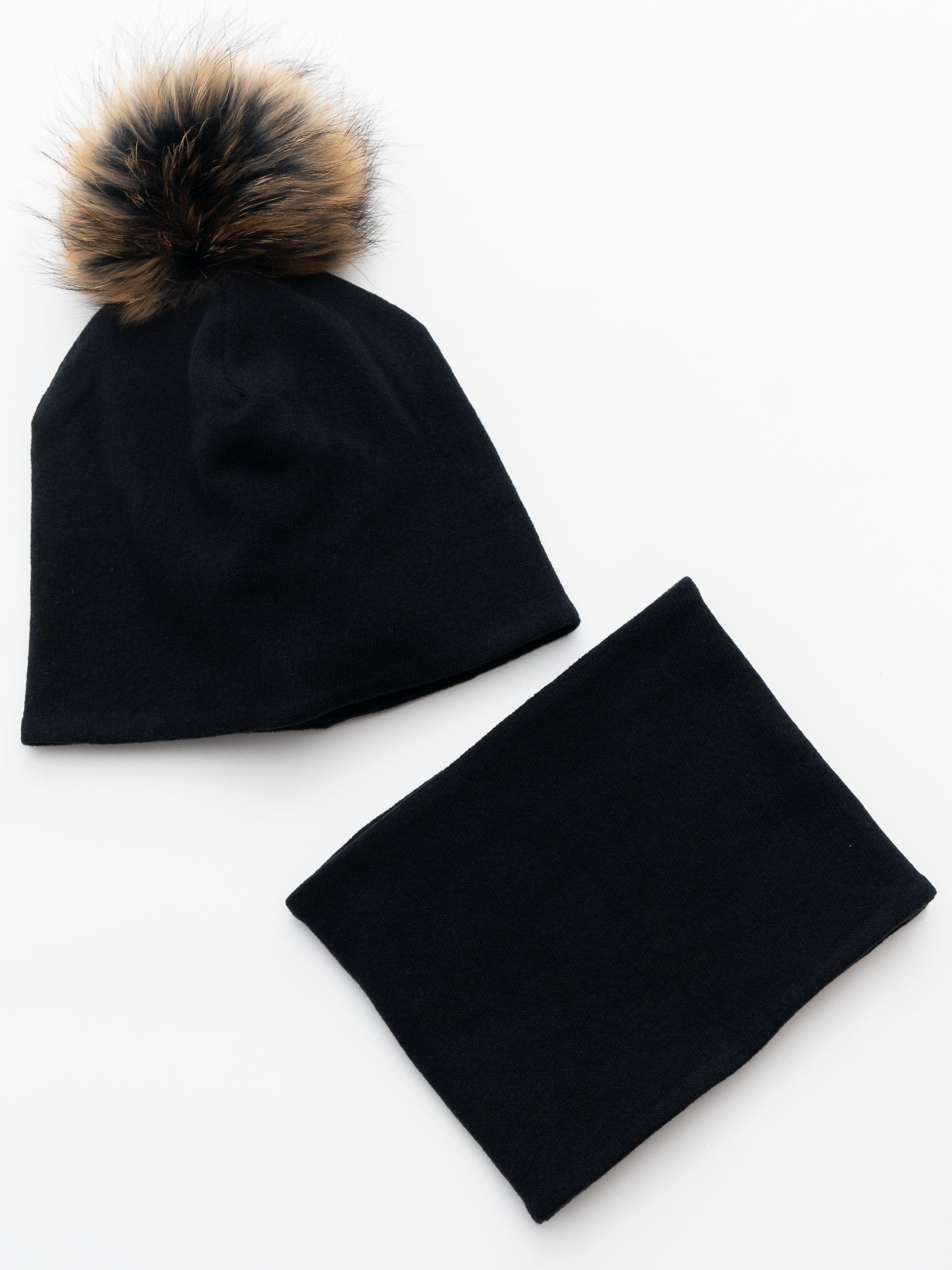 Žieminės kepurės su bumbulu ir šaliko komplektas suaugusiems - Jukoday