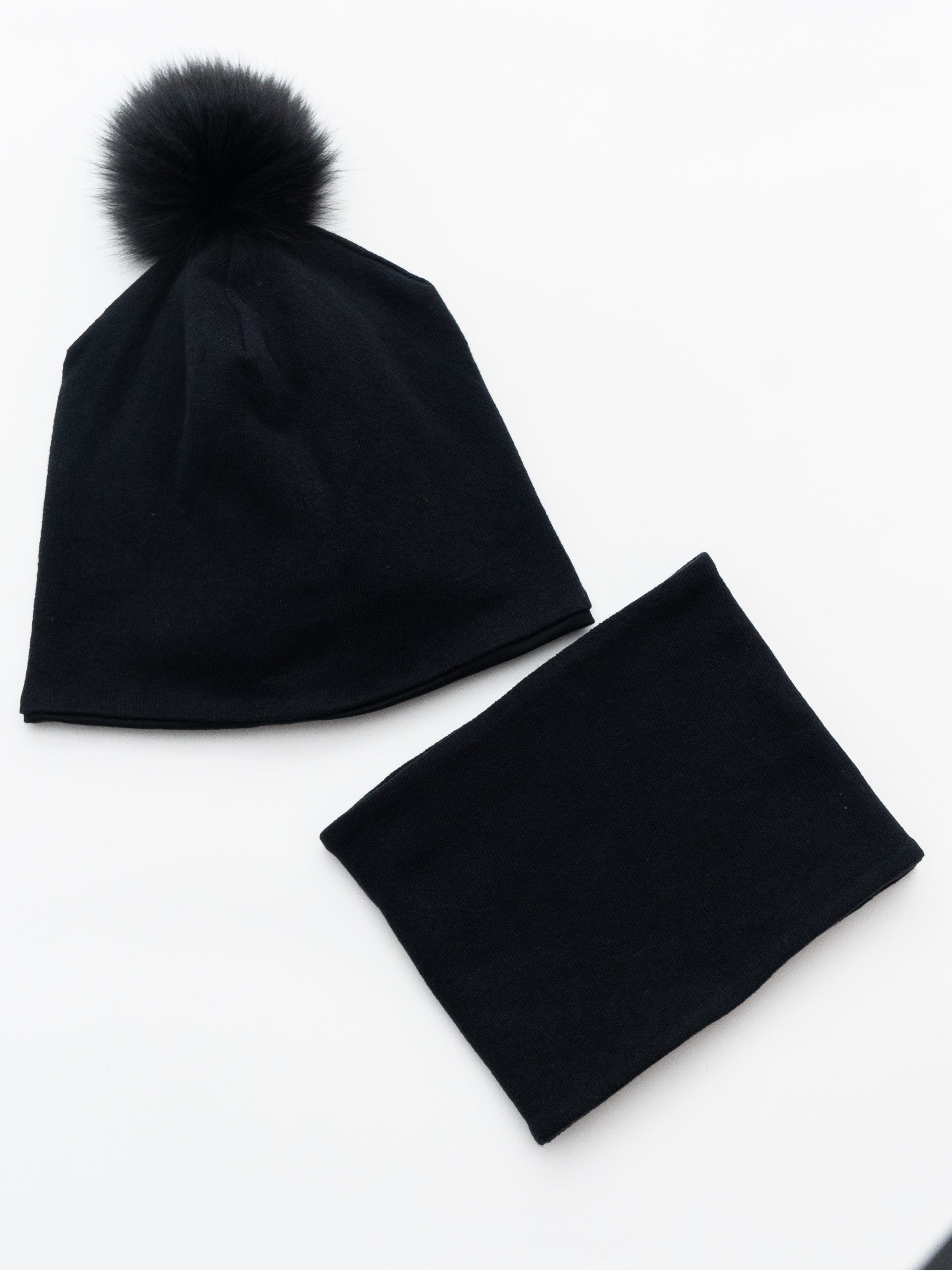 Žieminės kepurės su bumbulu ir šaliko komplektas suaugusiems - Jukoday