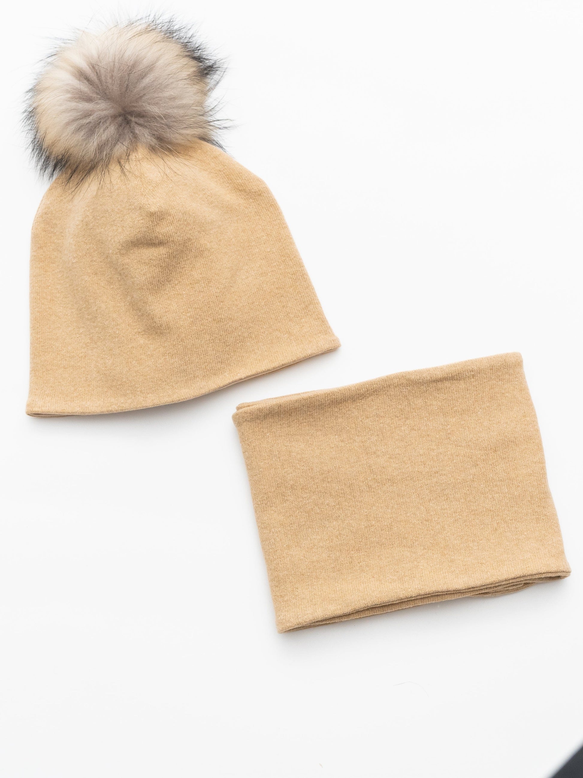 Žieminės kepurės su bumbulu ir šaliko komplektas suaugusiems - Jukoday