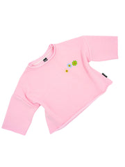 Baby pink laisvalaikio marškinėliai vaikams