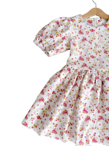 Children's summer muslin dress "Small flowers"