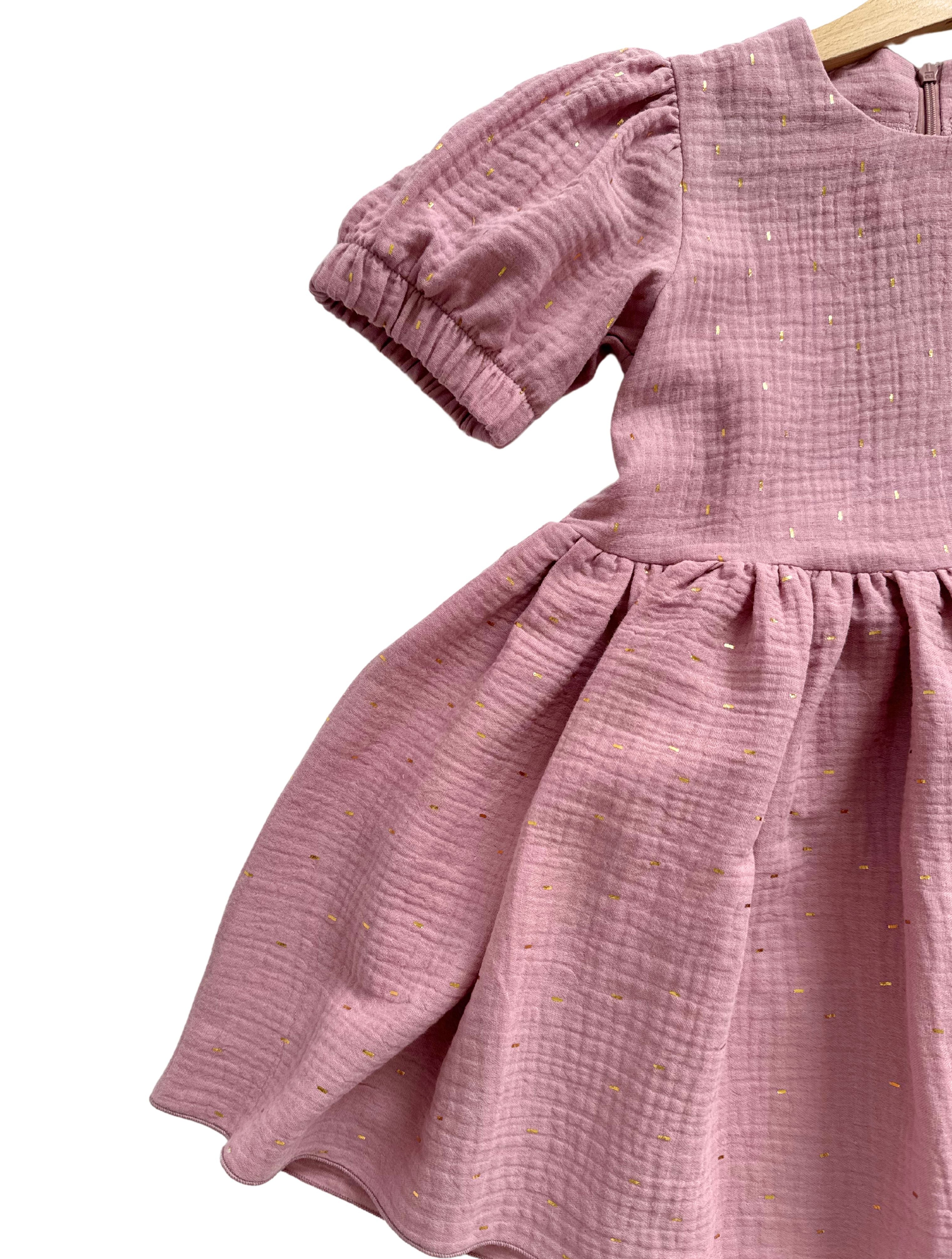 Vaikiška vasarinė muslino suknelė "Shiny dress"