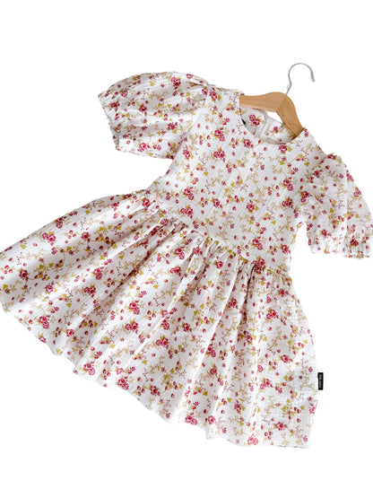 Children's summer muslin dress "Small flowers"