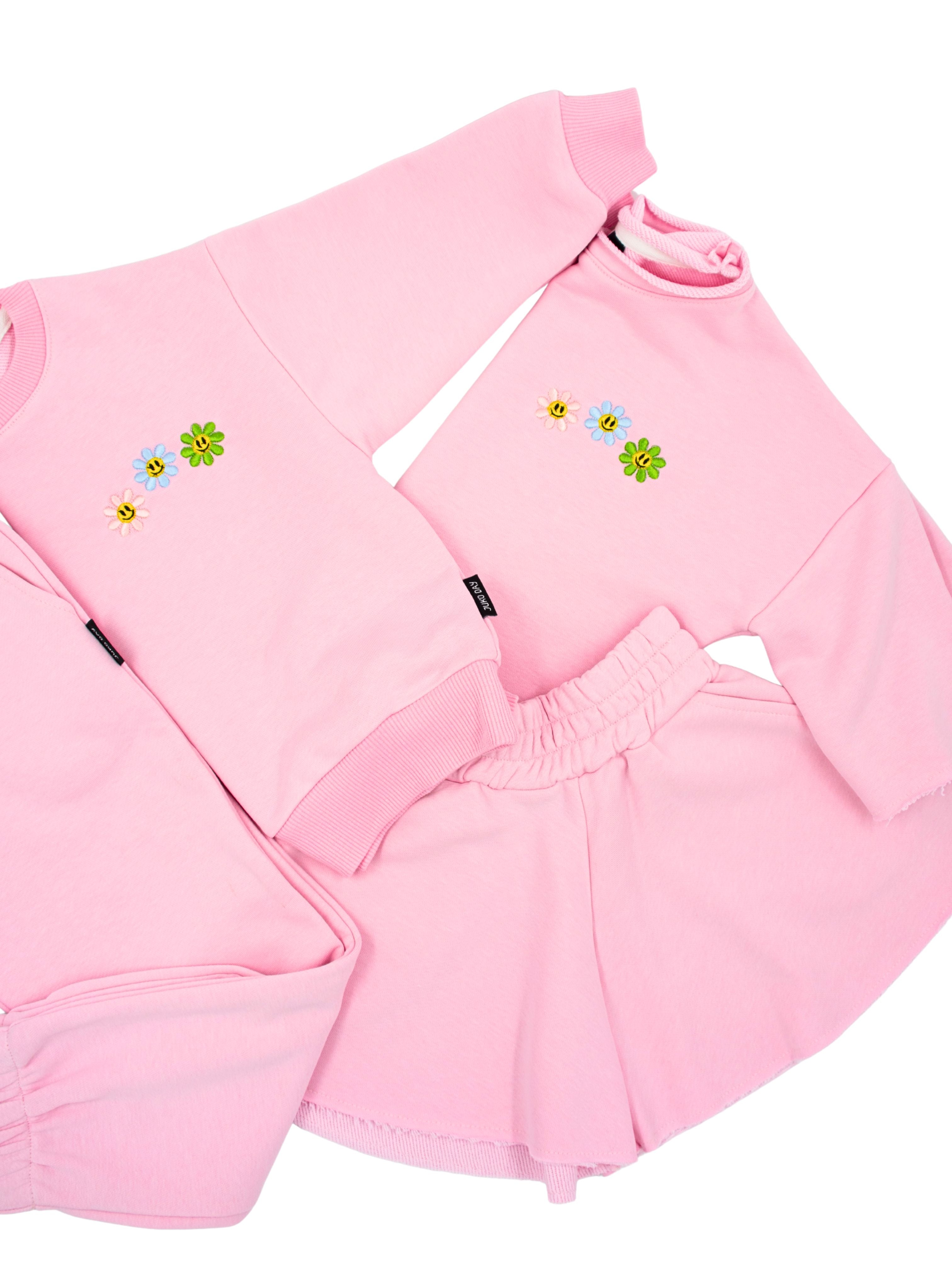 Baby pink laisvalaikio marškinėliai vaikams