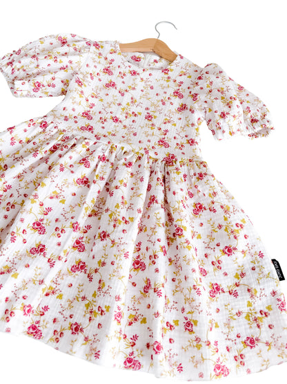 Children's summer muslin dress "Small flowers"