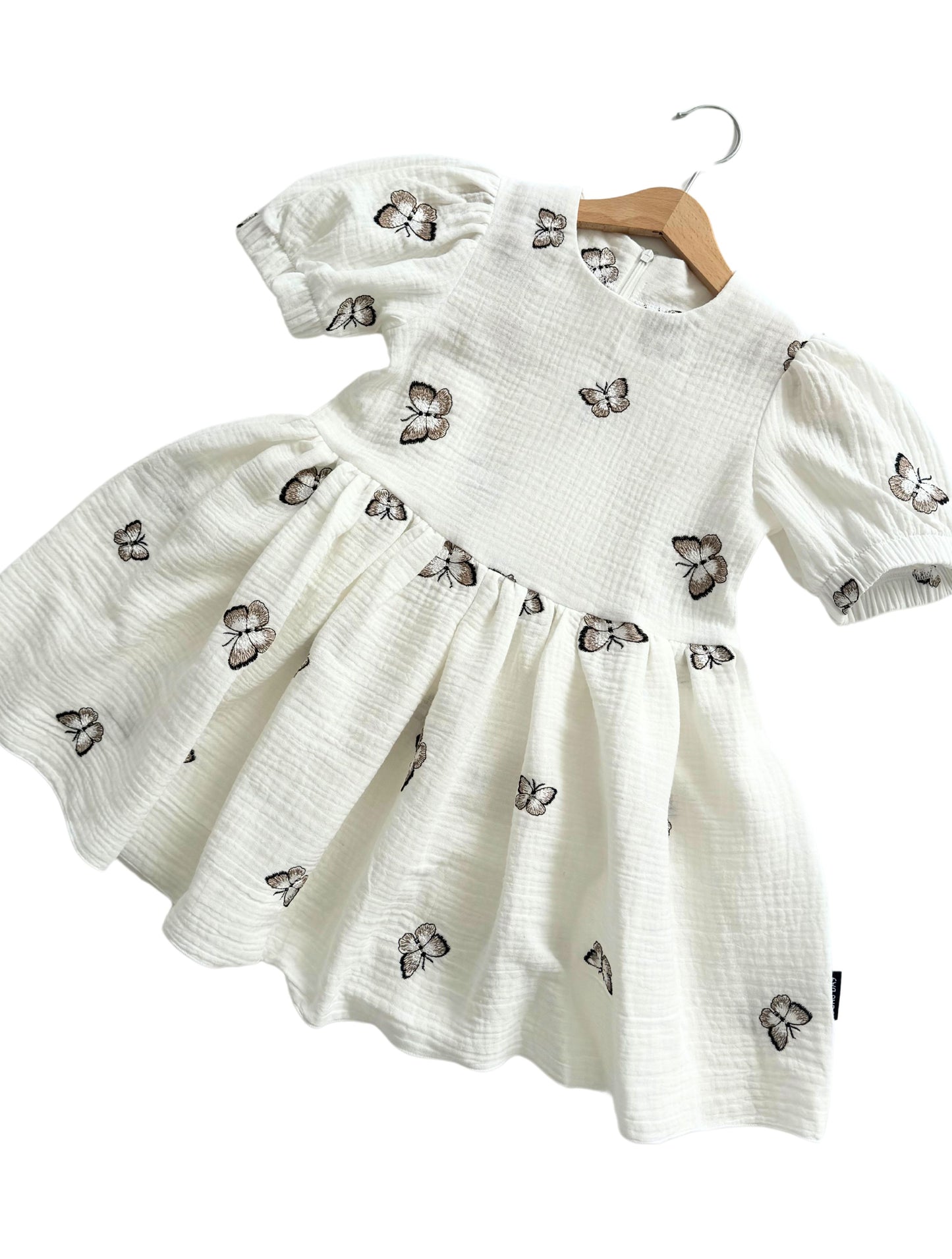 Children's summer muslin dress "Butterfly dance" 