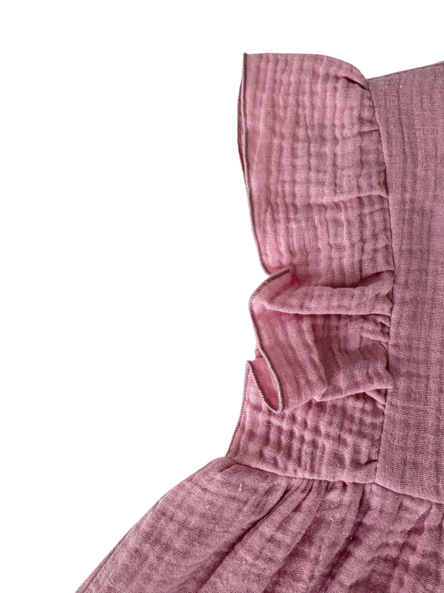 Vaikiška vasarinė muslino suknelė "Baby pink"