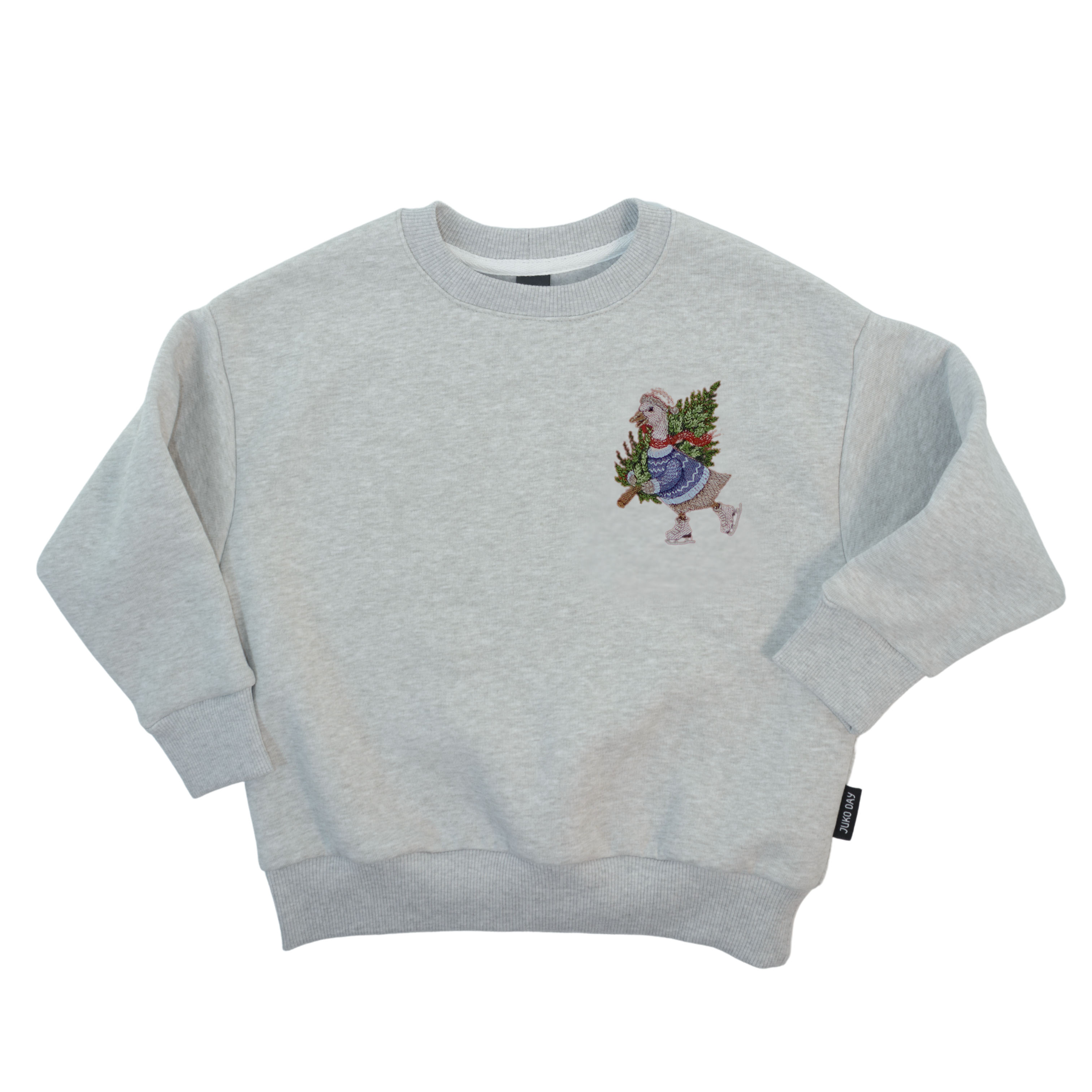 Šviesiai pilko melanžo spalvos kalėdinis džemperis | SUSIKOMPLEKTUOK VISAI ŠEIMAI