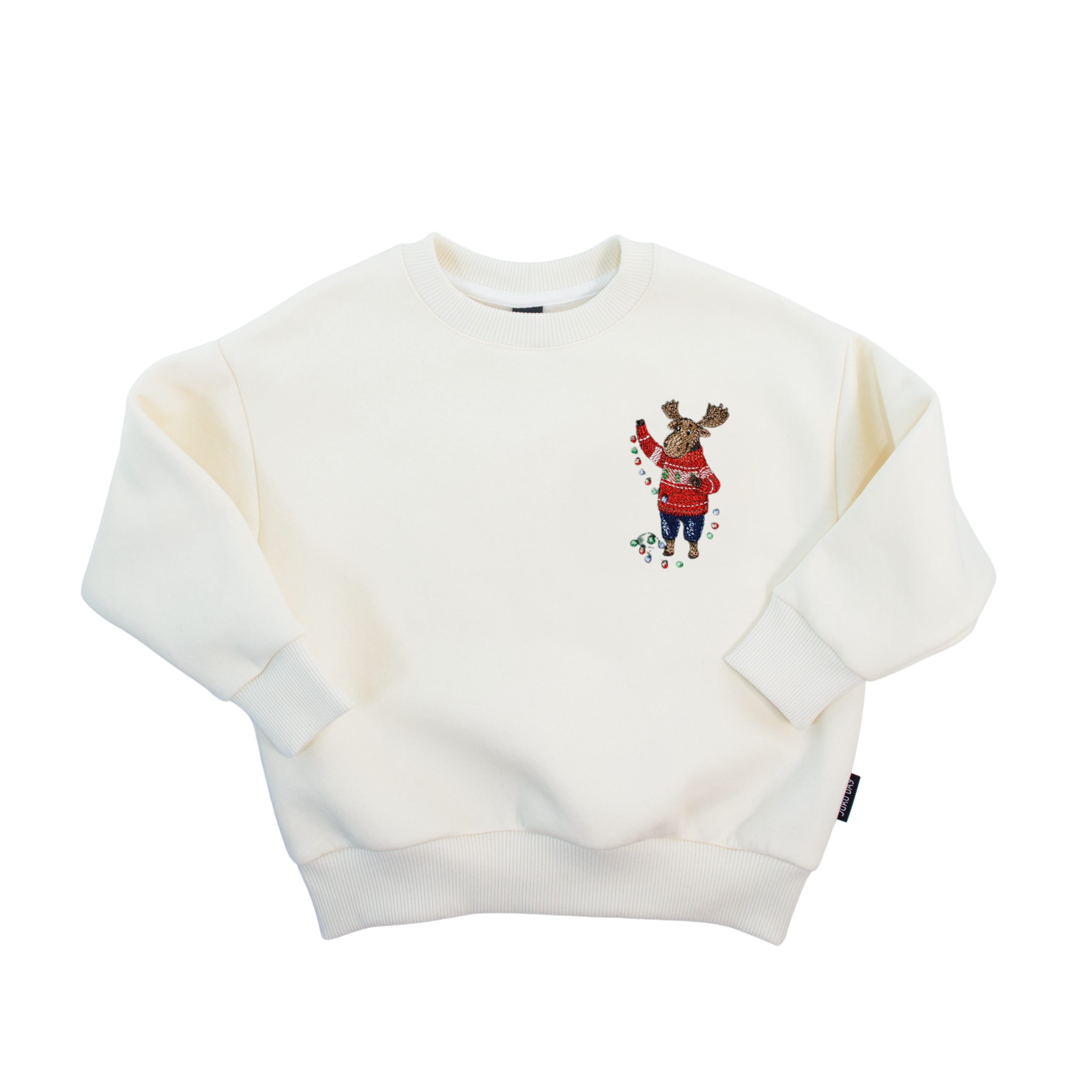 Pieno baltumo spalvos kalėdinis džemperis | SUSIKOMPLEKTUOK VISAI ŠEIMAI