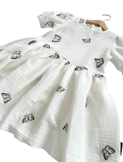 Children's summer muslin dress "Butterfly dance" 