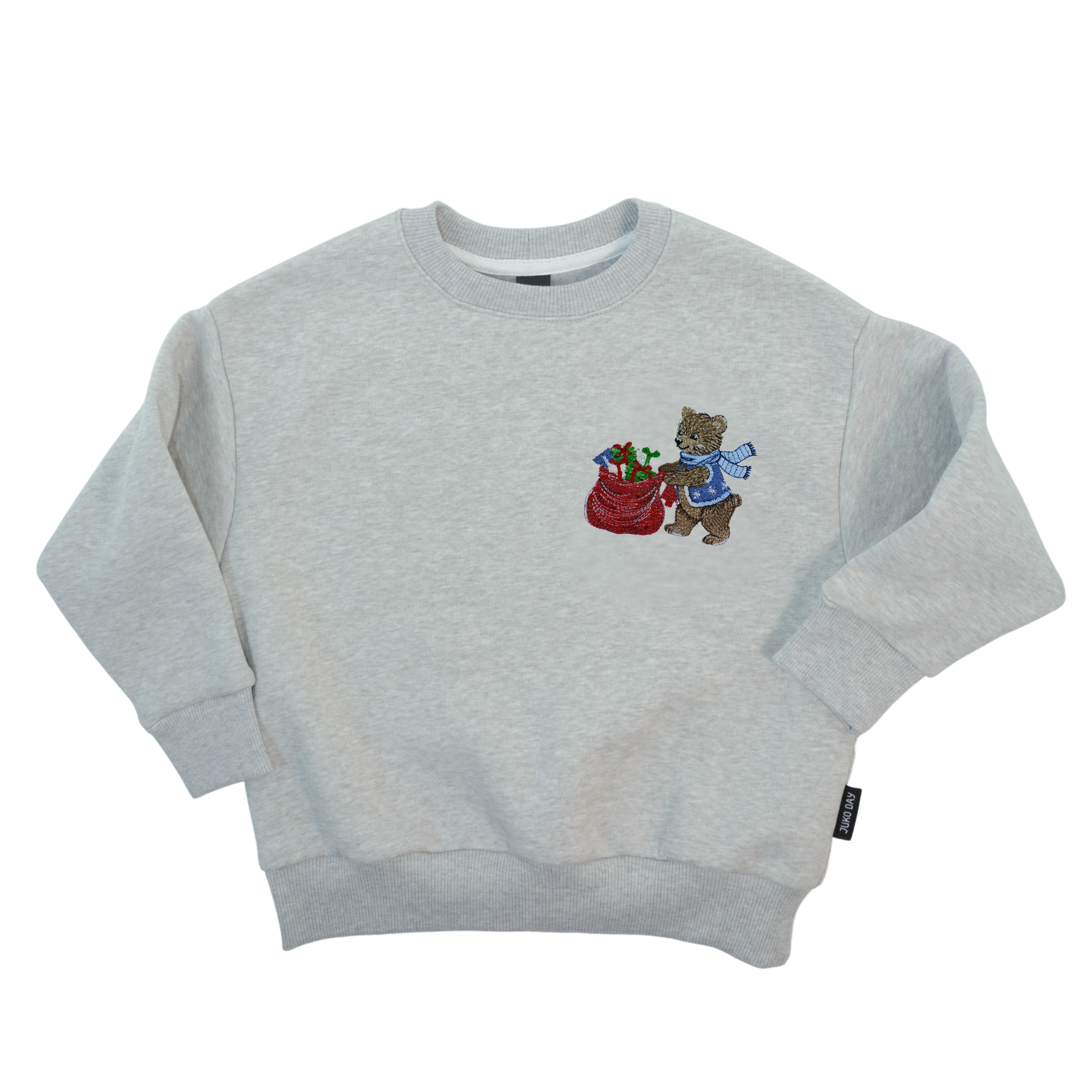 Šviesiai pilko melanžo spalvos kalėdinis džemperis | SUSIKOMPLEKTUOK VISAI ŠEIMAI