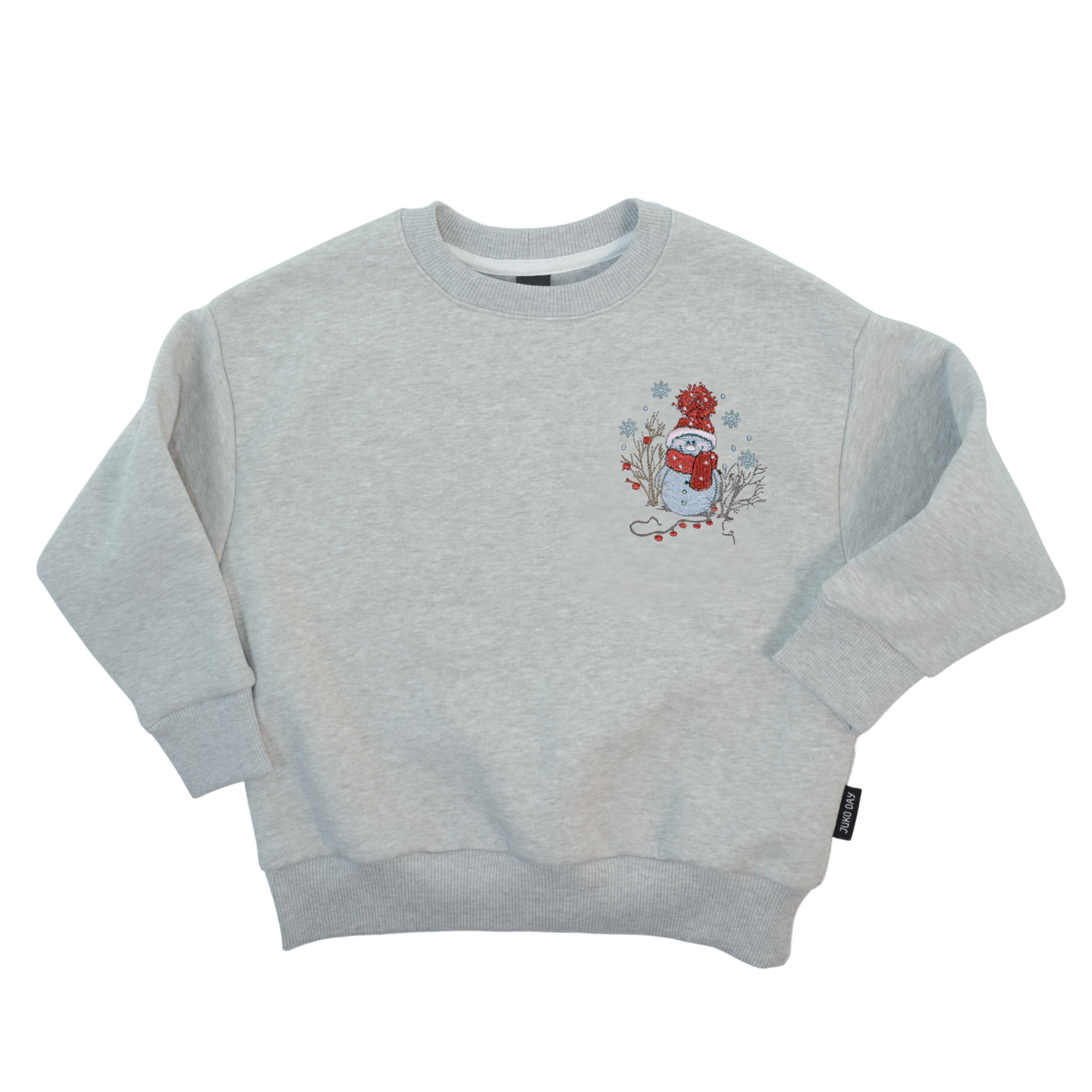 Šviesiai pilko melanžo spalvos kalėdinis džemperis | SUSIKOMPLEKTUOK VISAI ŠEIMAI
