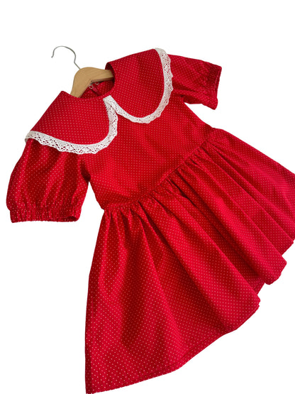 Children's summer dress "Red lady"