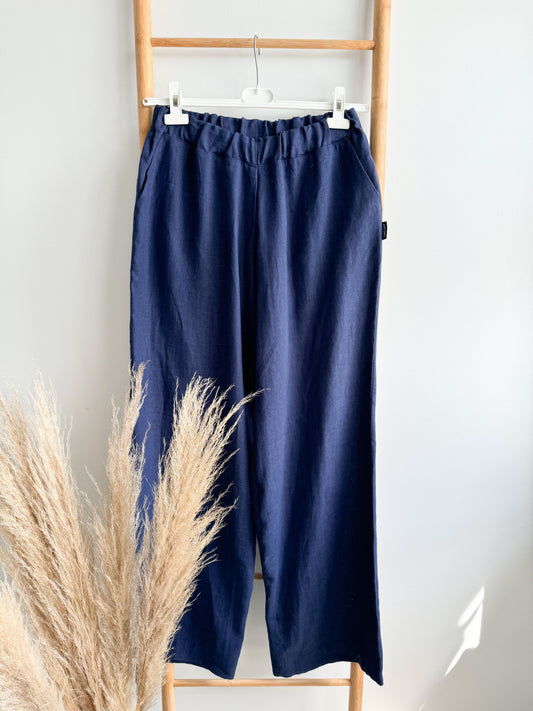 Women's wide linen trousers