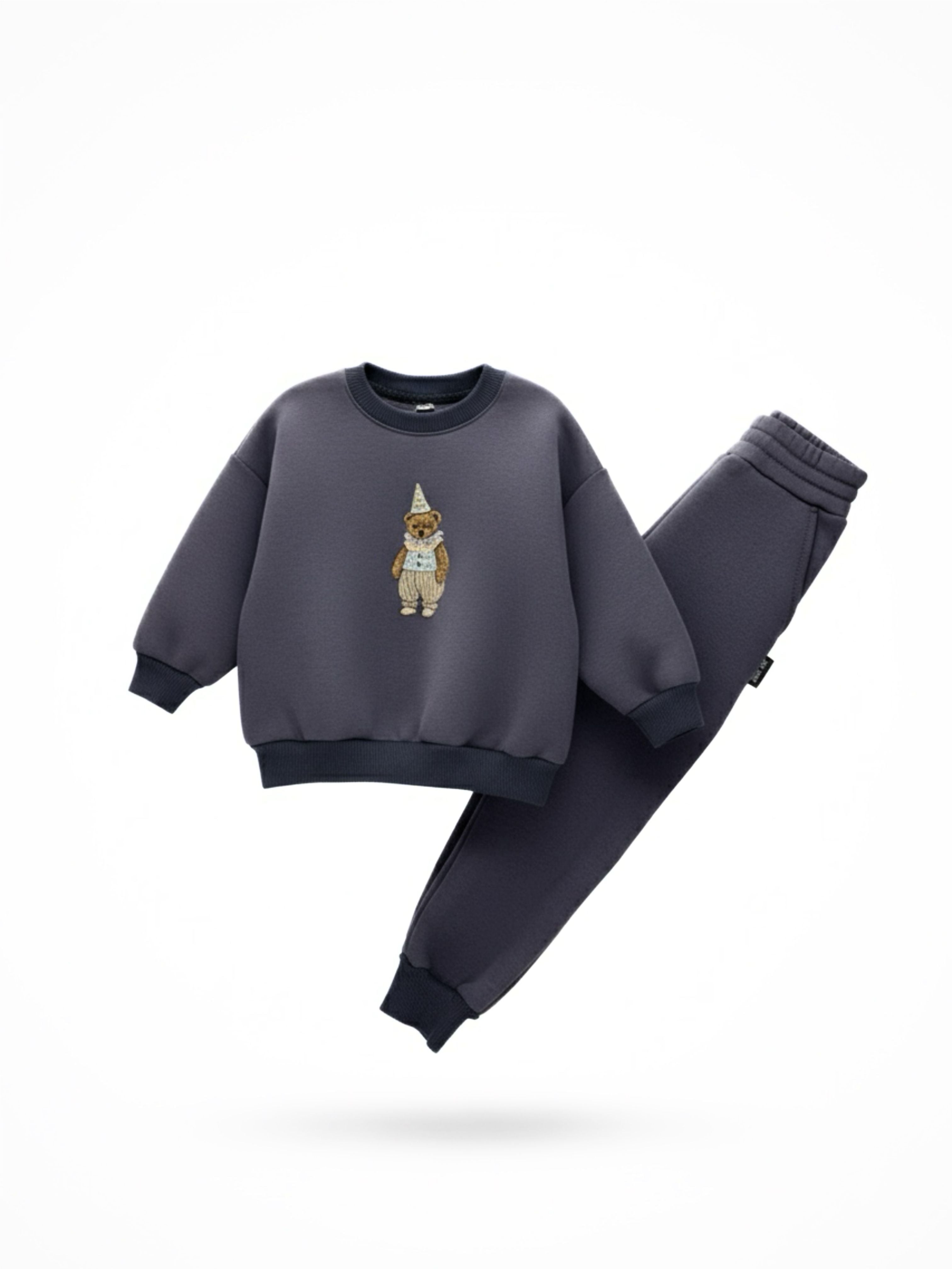 Grafito spalvos vaikiškas laisvalaikio komplektas | "Meškiukas"