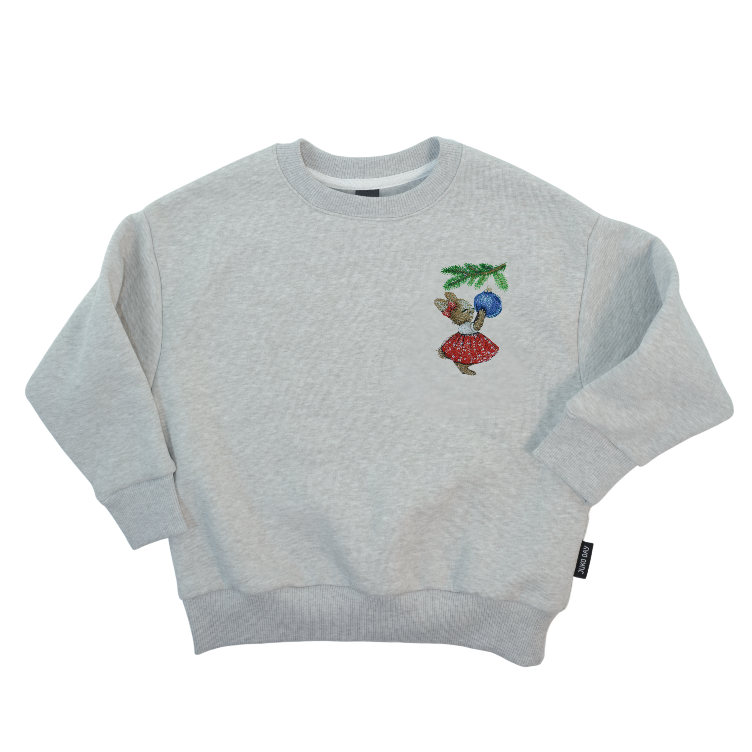 Šviesiai pilko melanžo spalvos kalėdinis džemperis | SUSIKOMPLEKTUOK VISAI ŠEIMAI