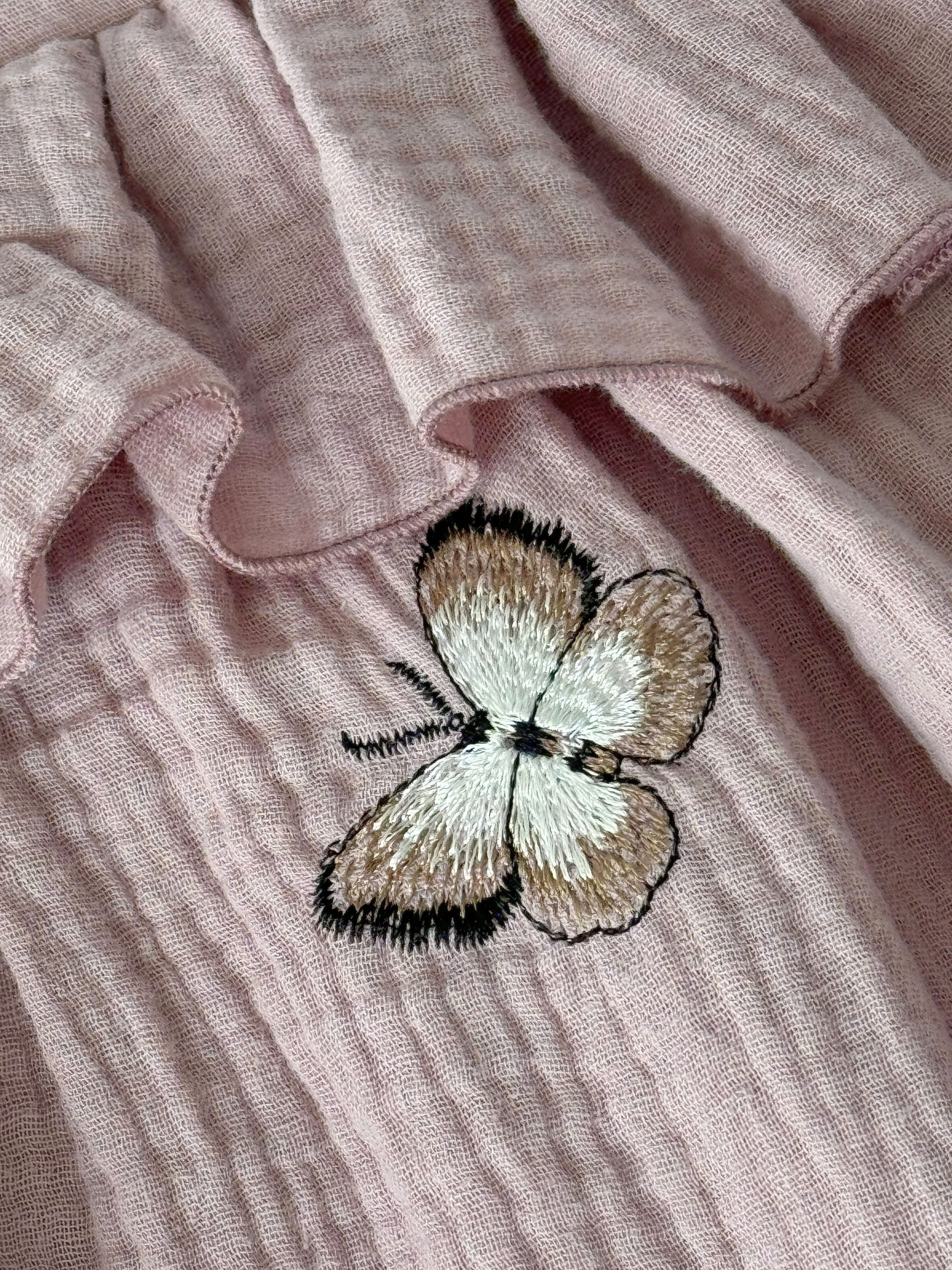 Vaikiška vasarinė muslino suknelė "Colorful butterflies"
