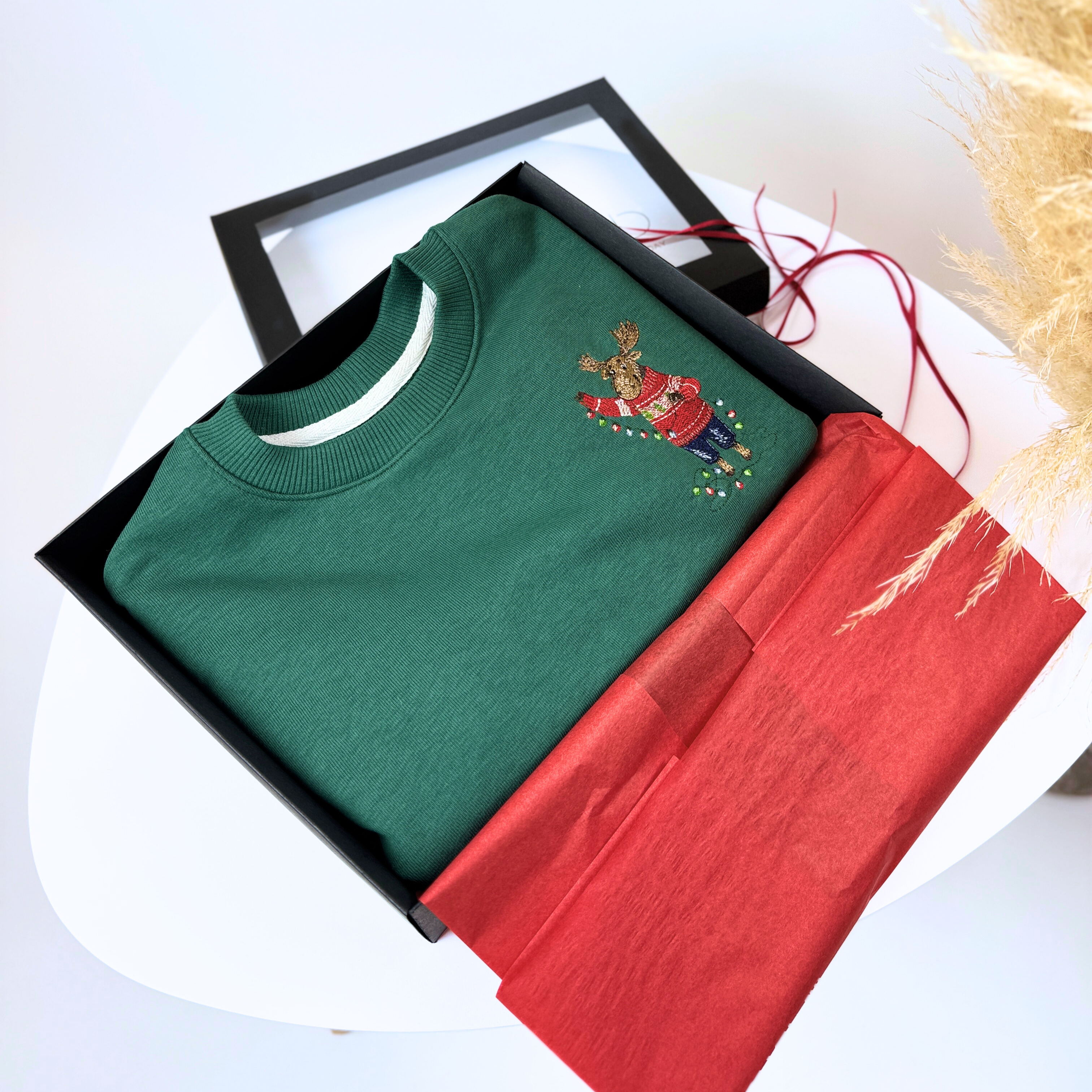 Žalios spalvos kalėdinis džemperis | SUSIKOMPLEKTUOK VISAI ŠEIMAI