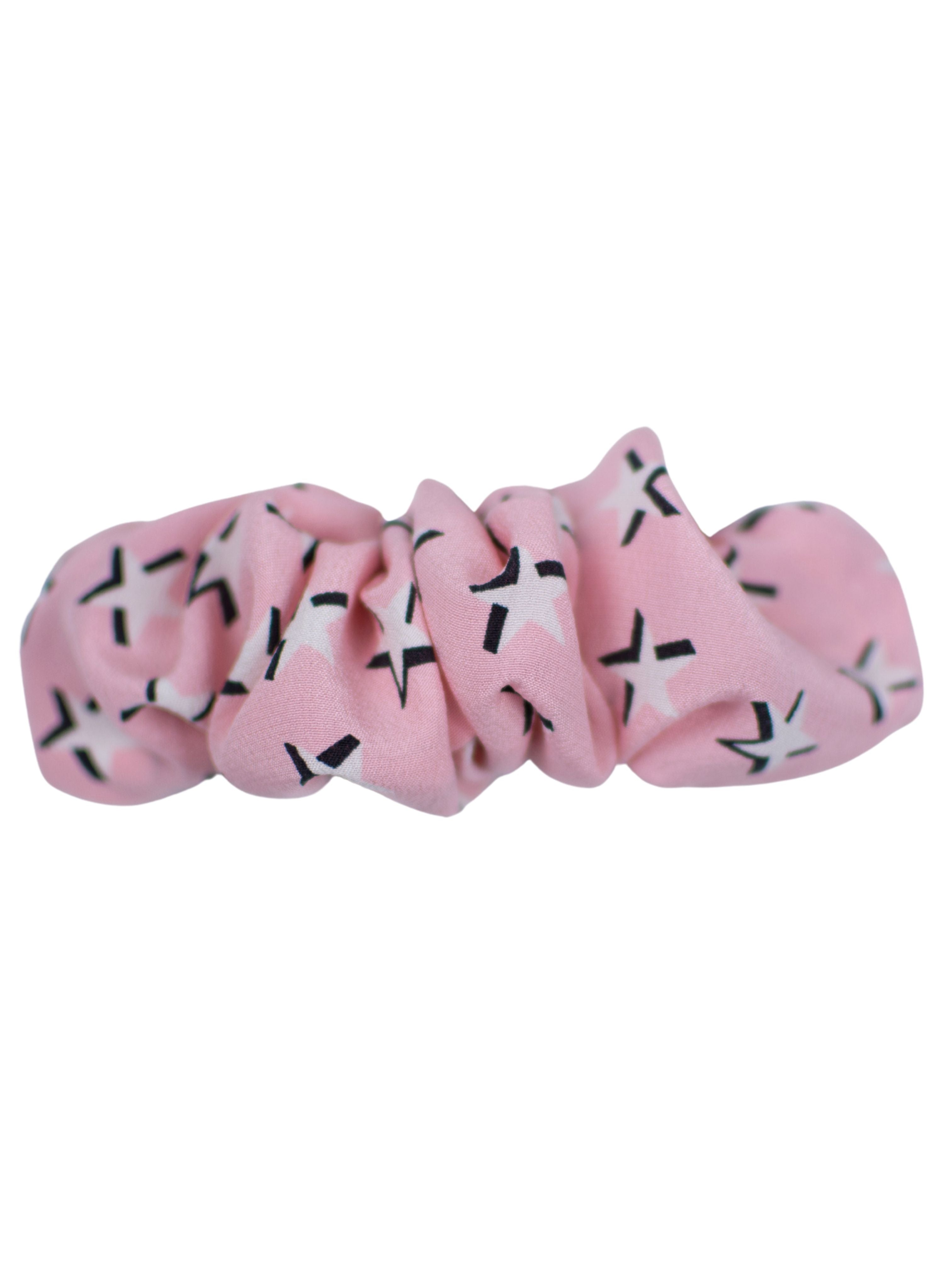 Plaukų segtukas-kruasanas "Pink stars"