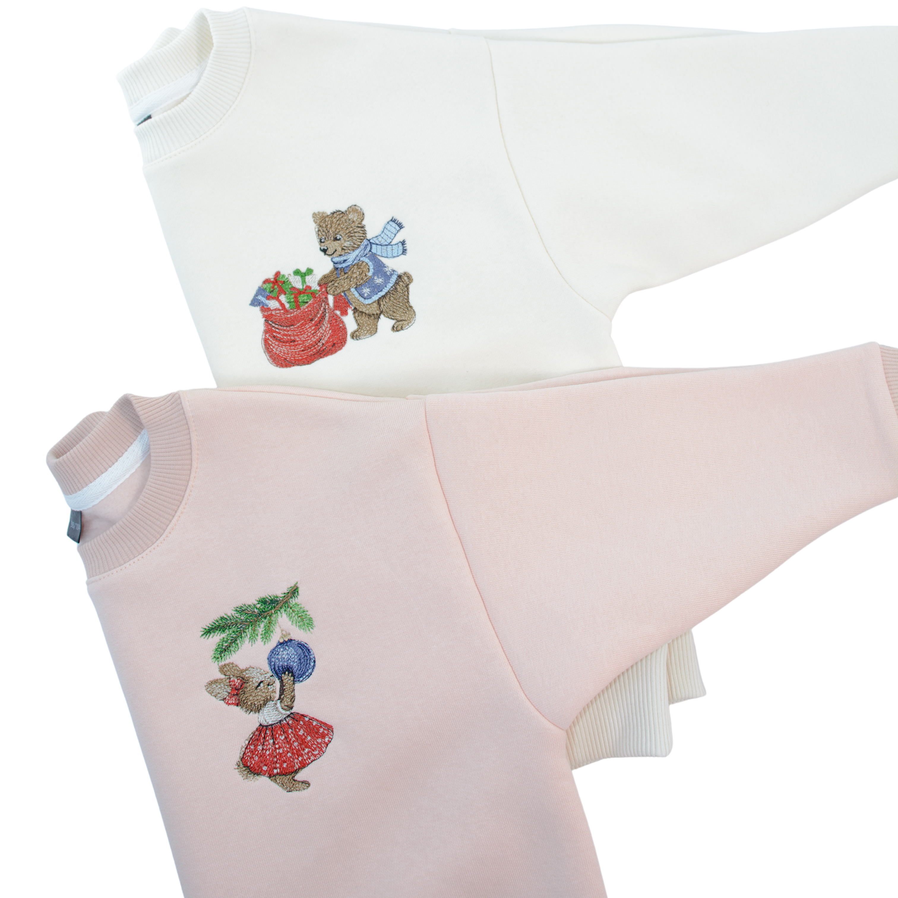 Pieno baltumo spalvos kalėdinis džemperis | SUSIKOMPLEKTUOK VISAI ŠEIMAI