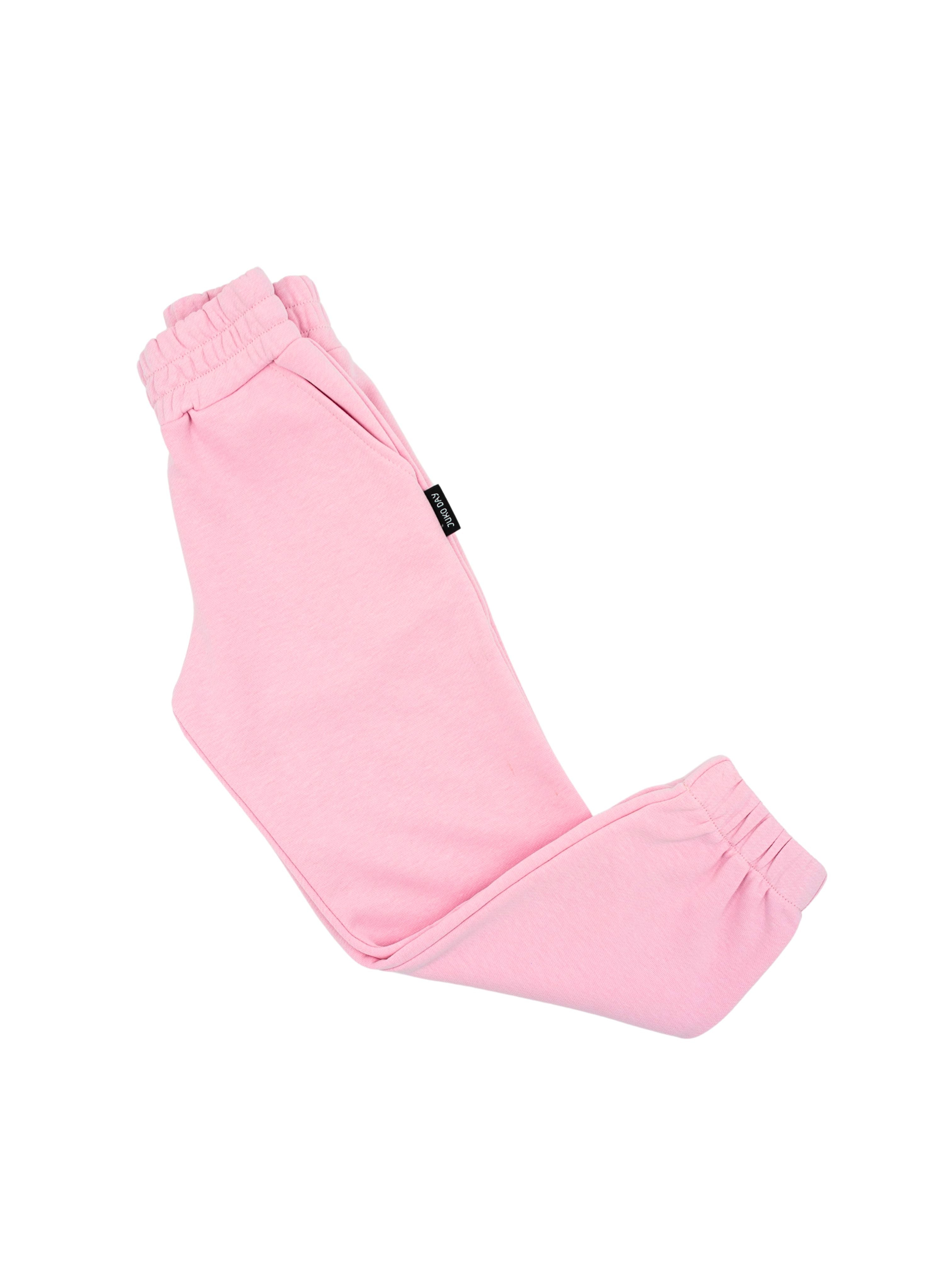 Baby pink spalvos kelnės be pūkelio
