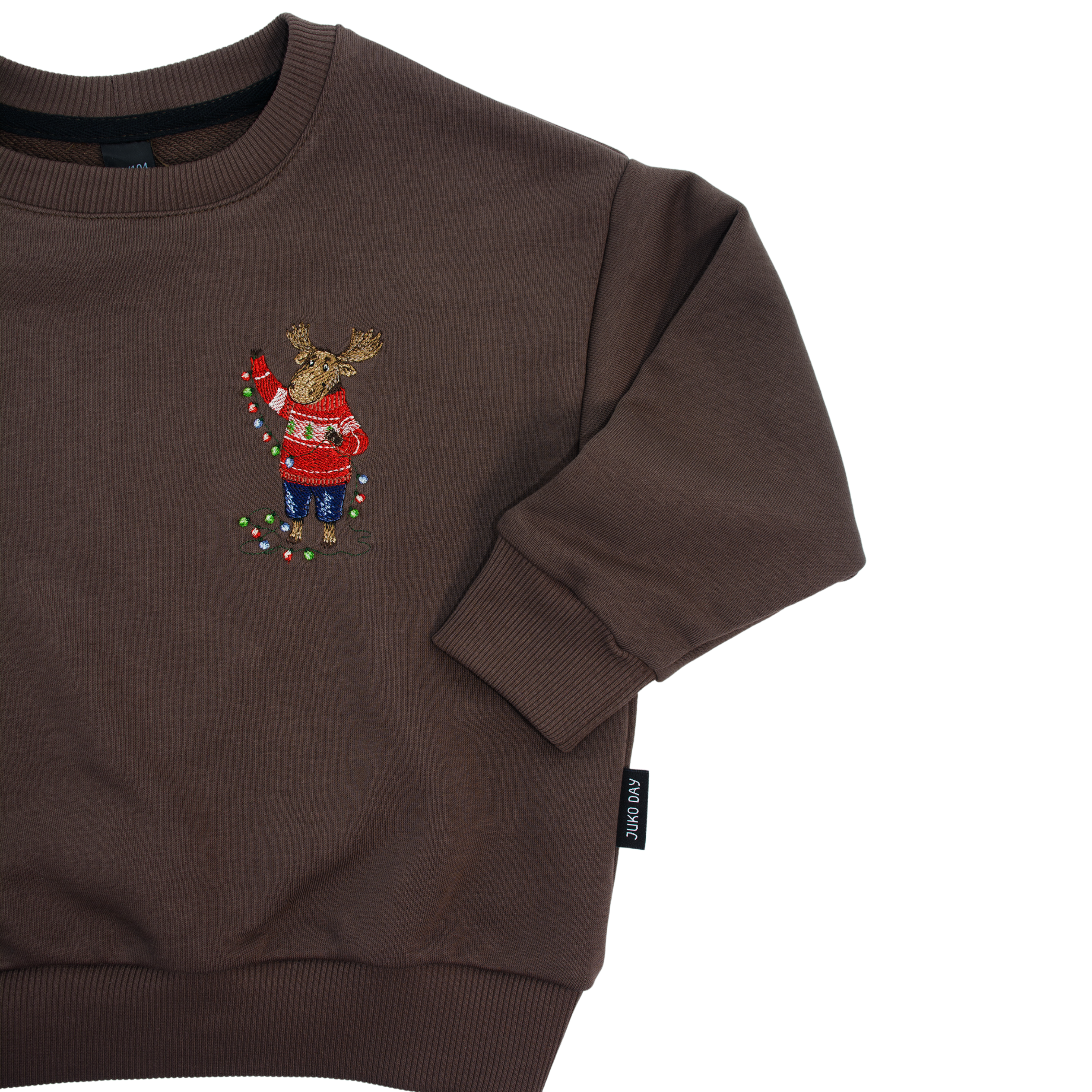 Šokolado spalvos kalėdinis džemperis | SUSIKOMPLEKTUOK VISAI ŠEIMAI