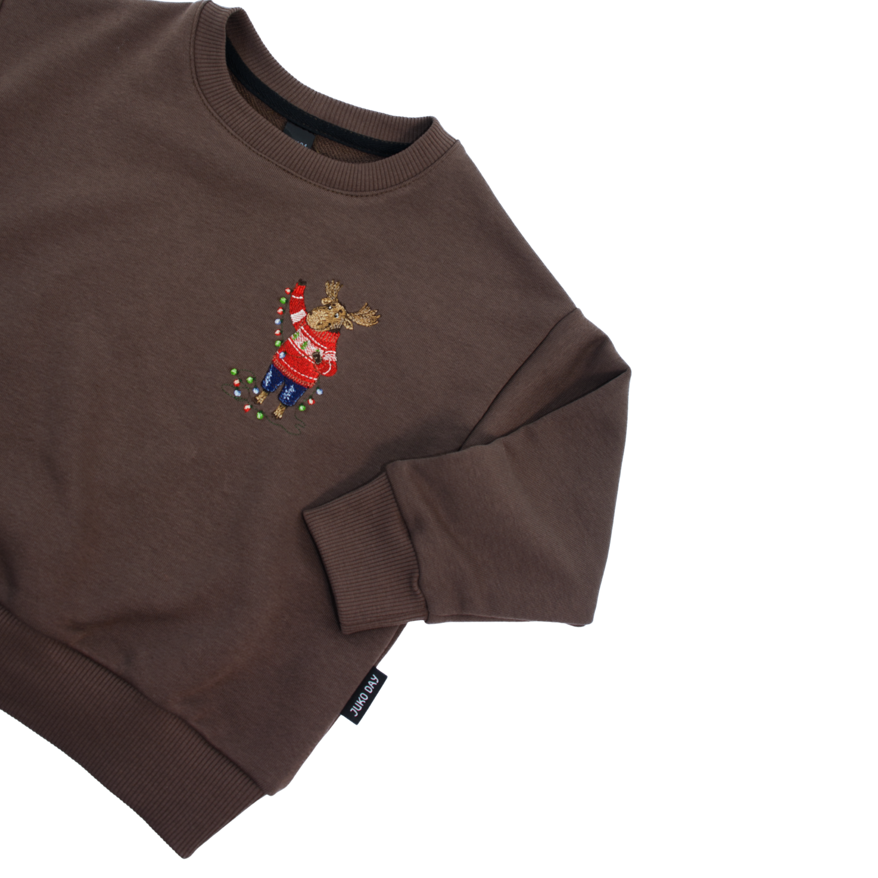 Šokolado spalvos kalėdinis džemperis | SUSIKOMPLEKTUOK VISAI ŠEIMAI
