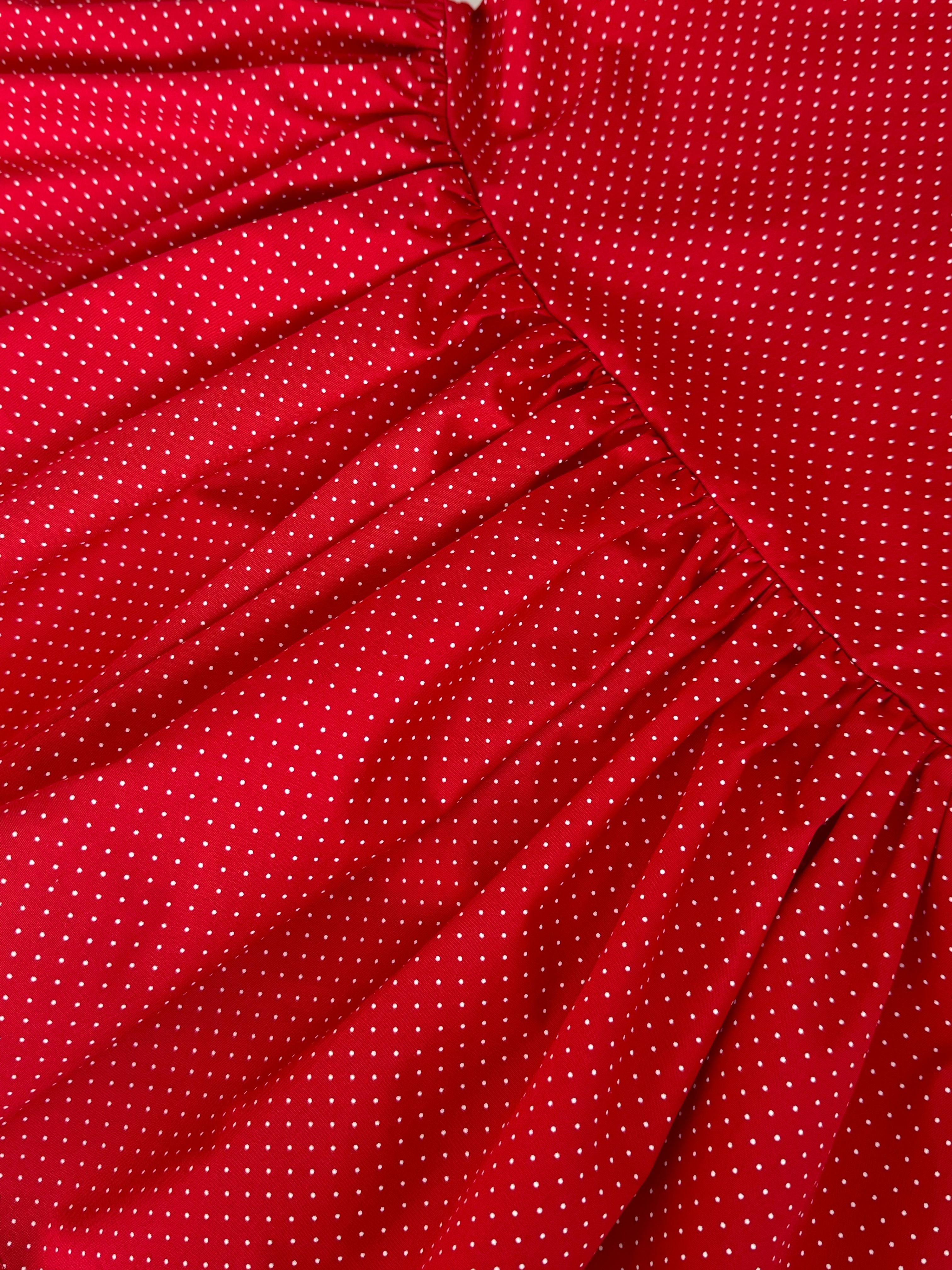Vaikiška vasarinė suknelė "Red lady" | 110-116 | Be apykaklės