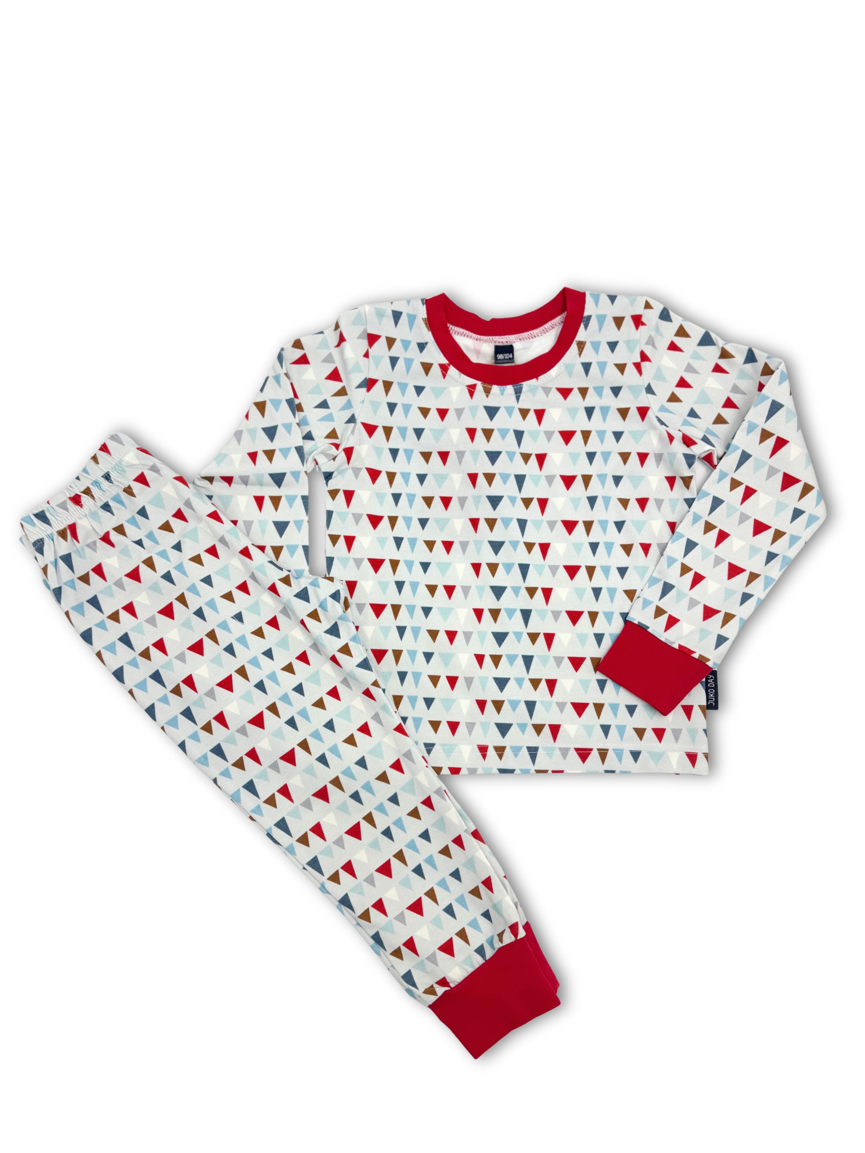 Vaikiška pižama "Raudoni trikampiai"