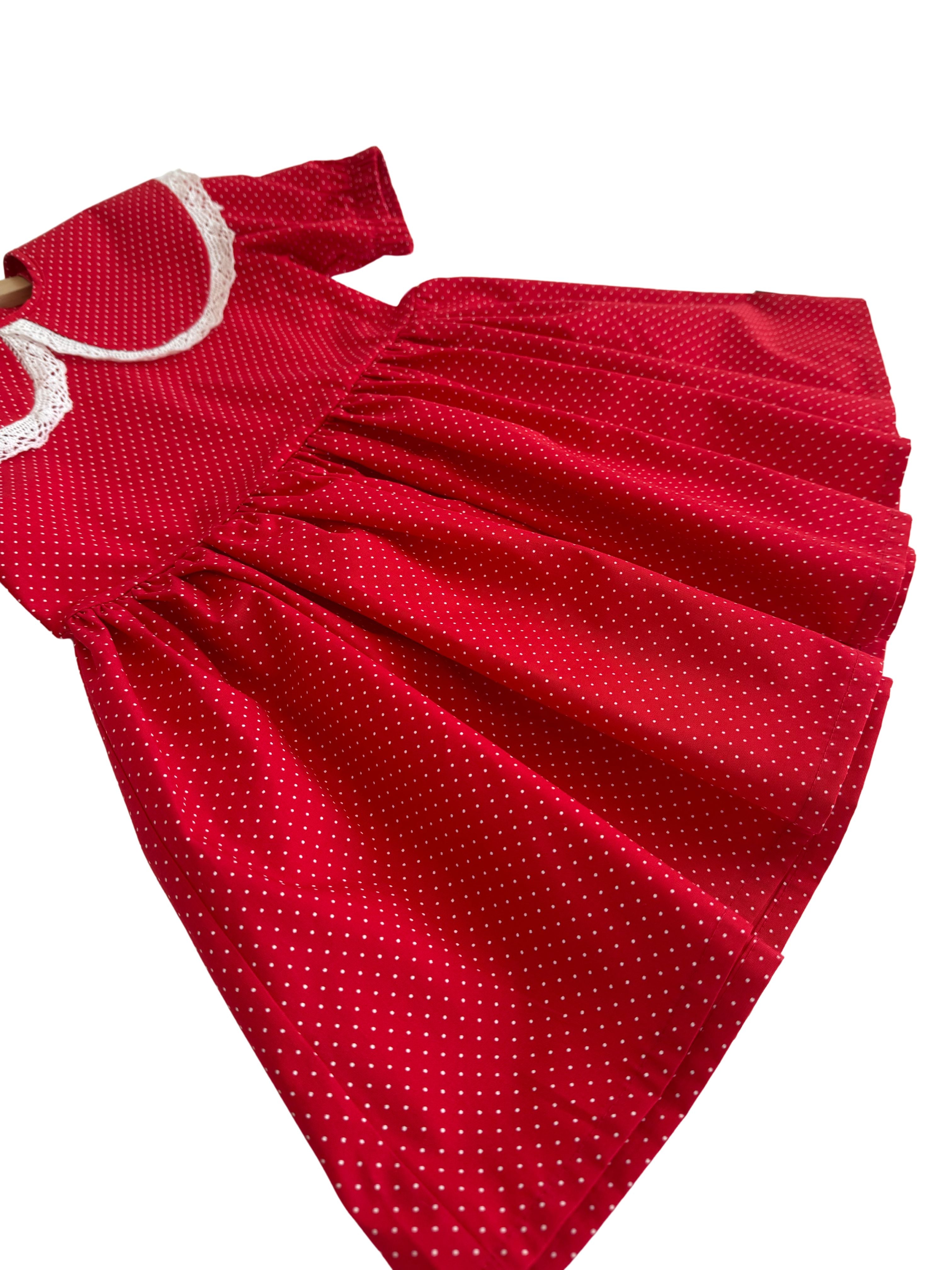 Vaikiška vasarinė suknelė "Red lady" | 110-116 | Be apykaklės