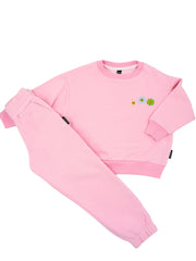 Baby pink spalvos vaikiškas kostiumėlis "Gėlytės"