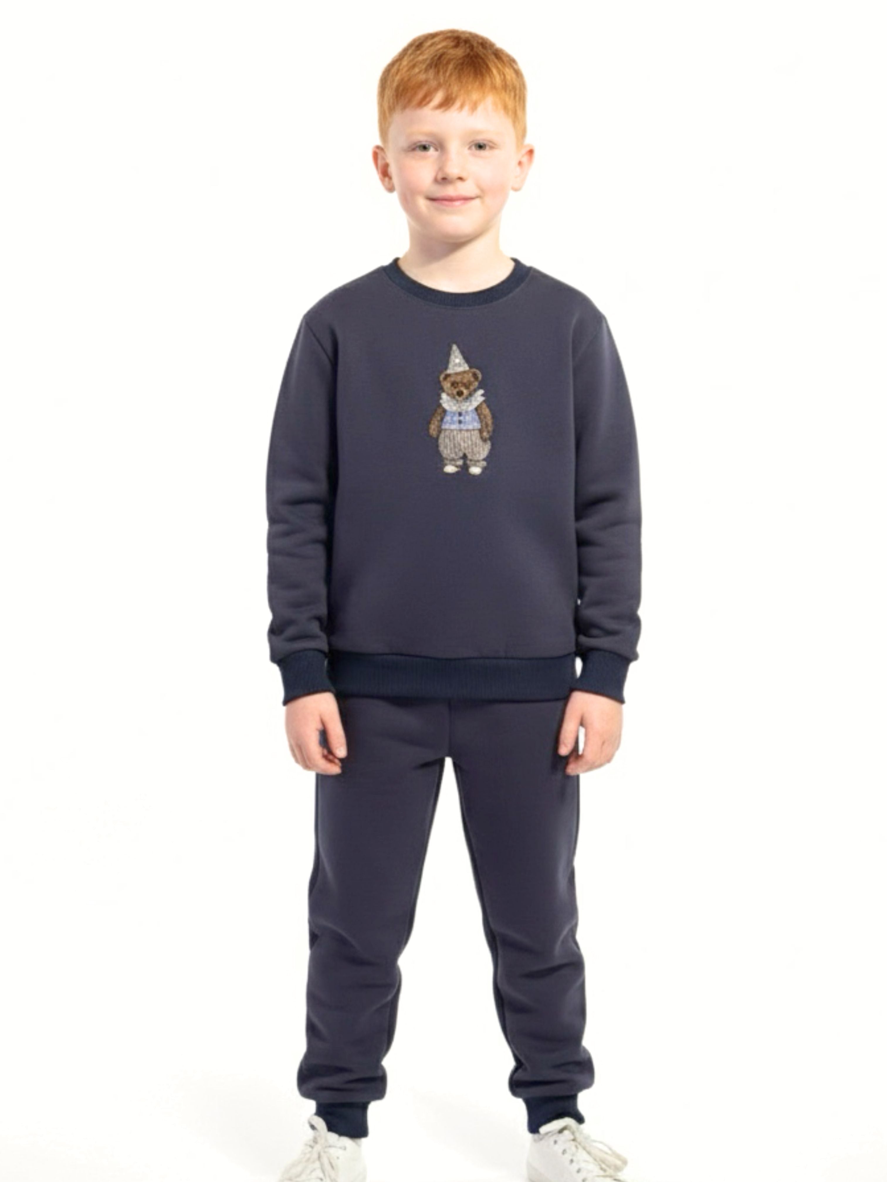 Grafito spalvos vaikiškas laisvalaikio komplektas | "Meškiukas"