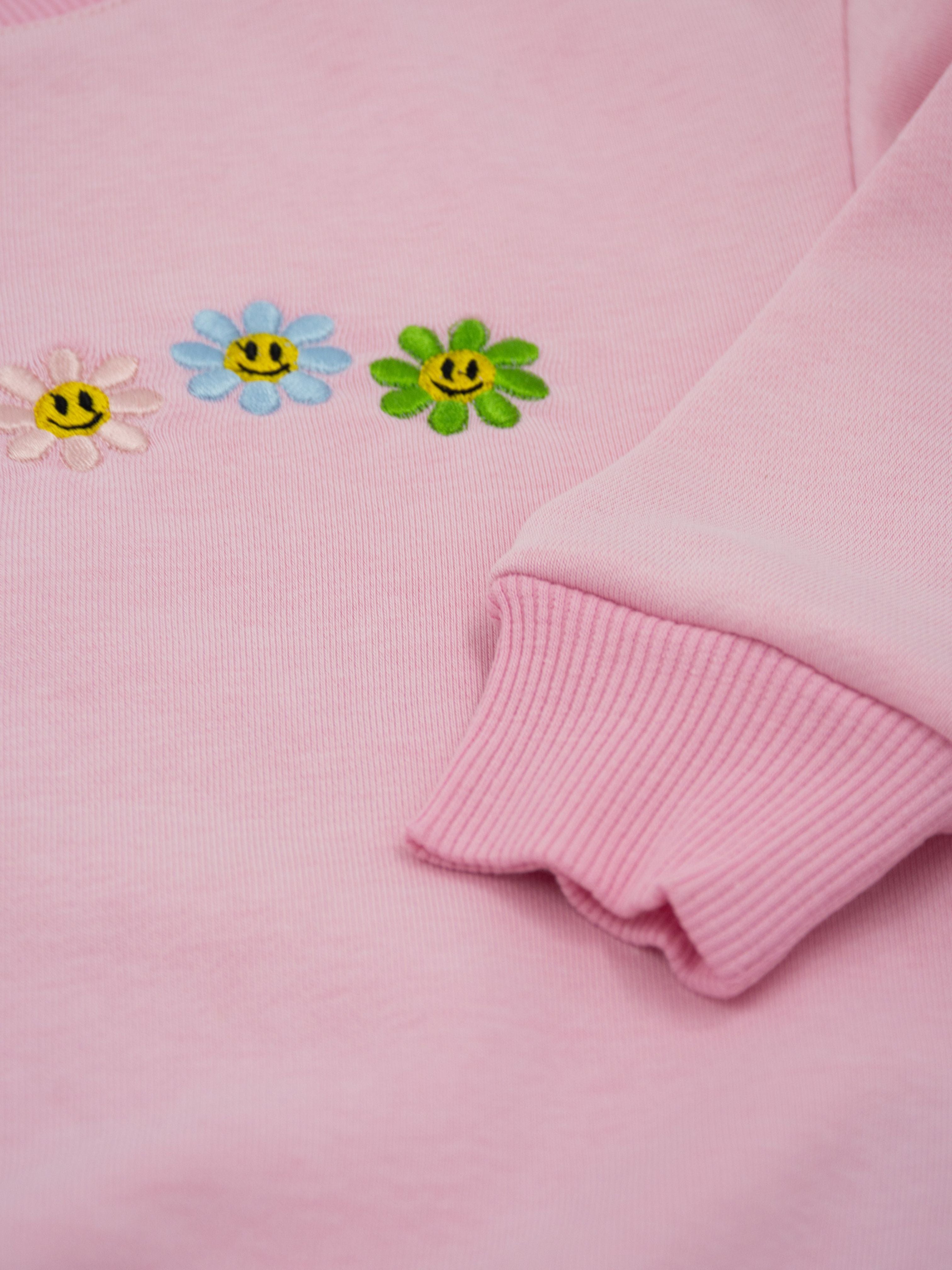 Baby pink spalvos vaikiškas kostiumėlis "Gėlytės"