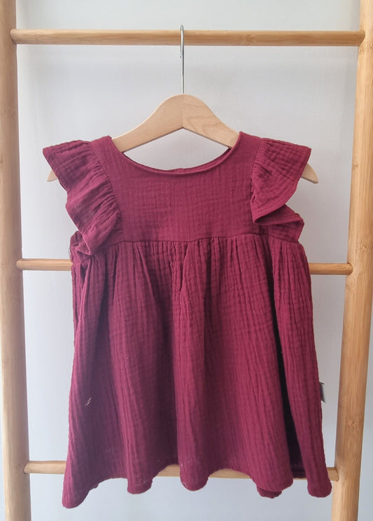 Children's burgundy dress