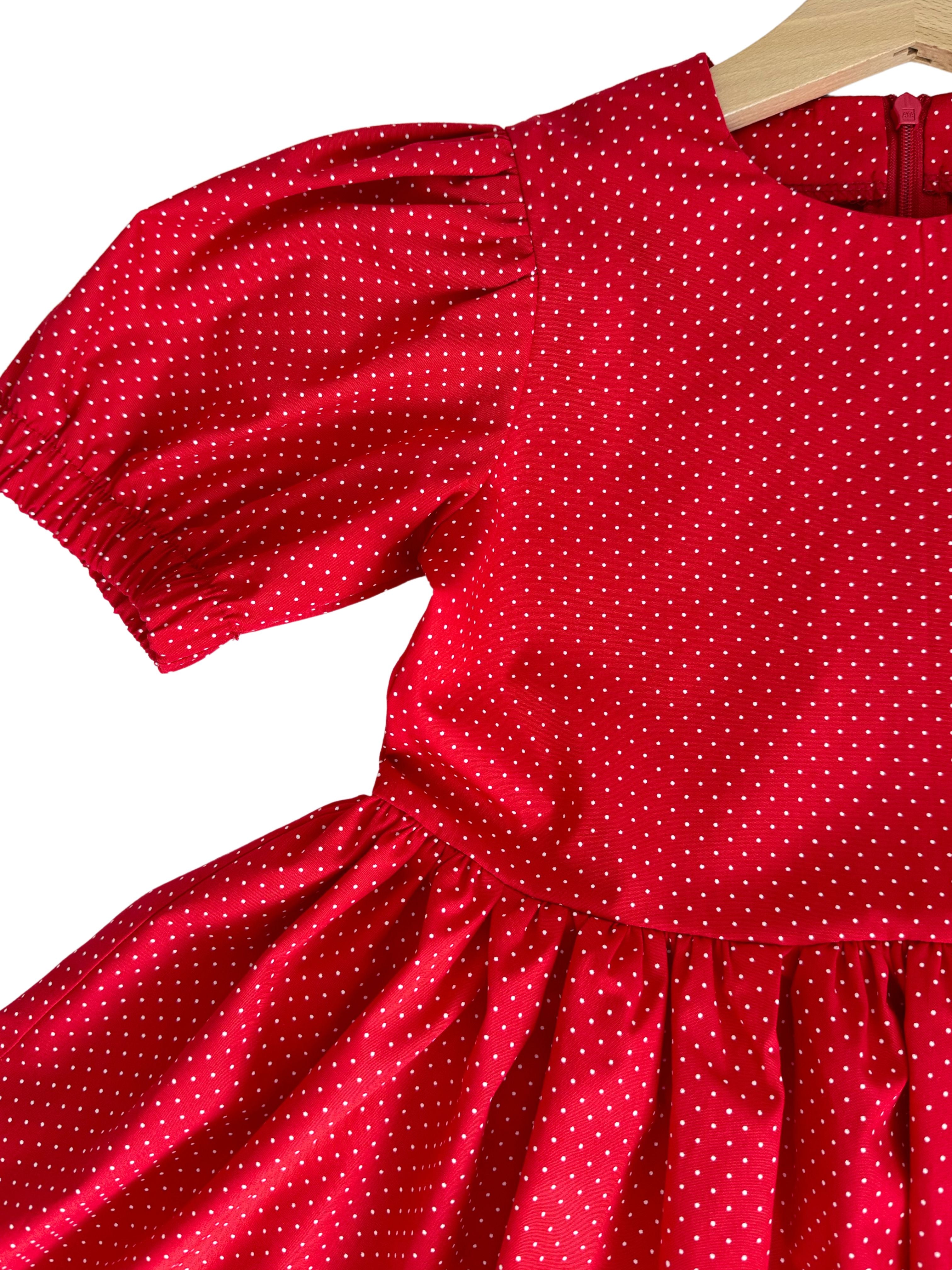Vaikiška vasarinė suknelė "Red lady" | 110-116 | Be apykaklės